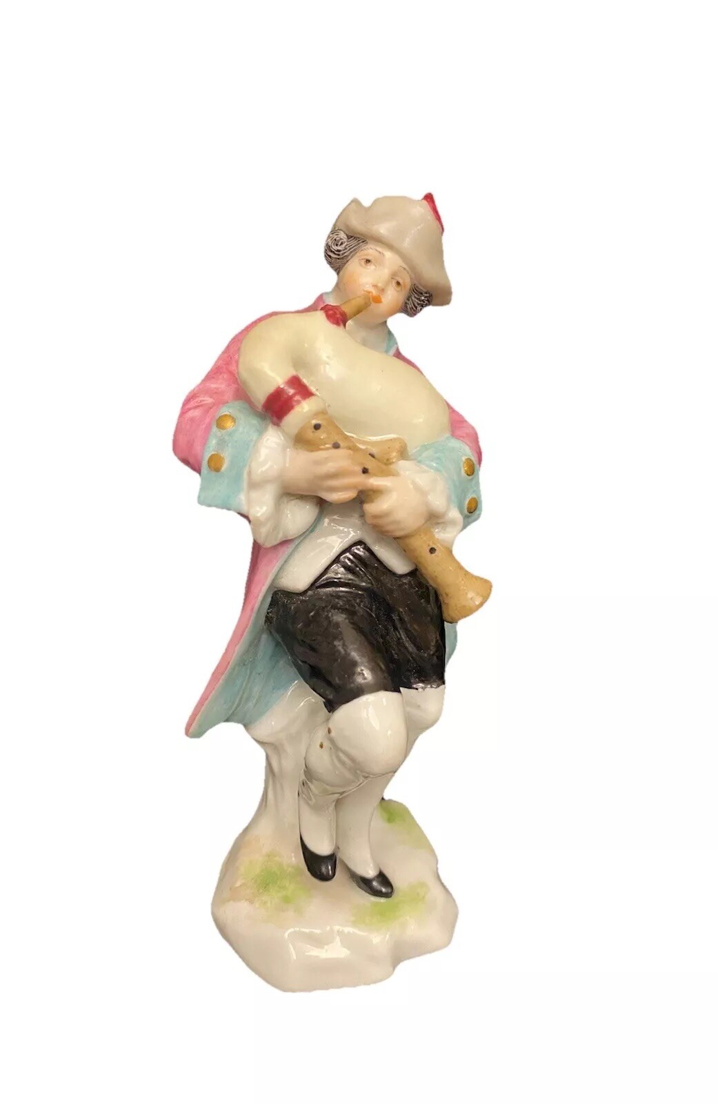 SAMSON PORCELAIN FIGURINE OF LAD PLAYING BAGPIPES