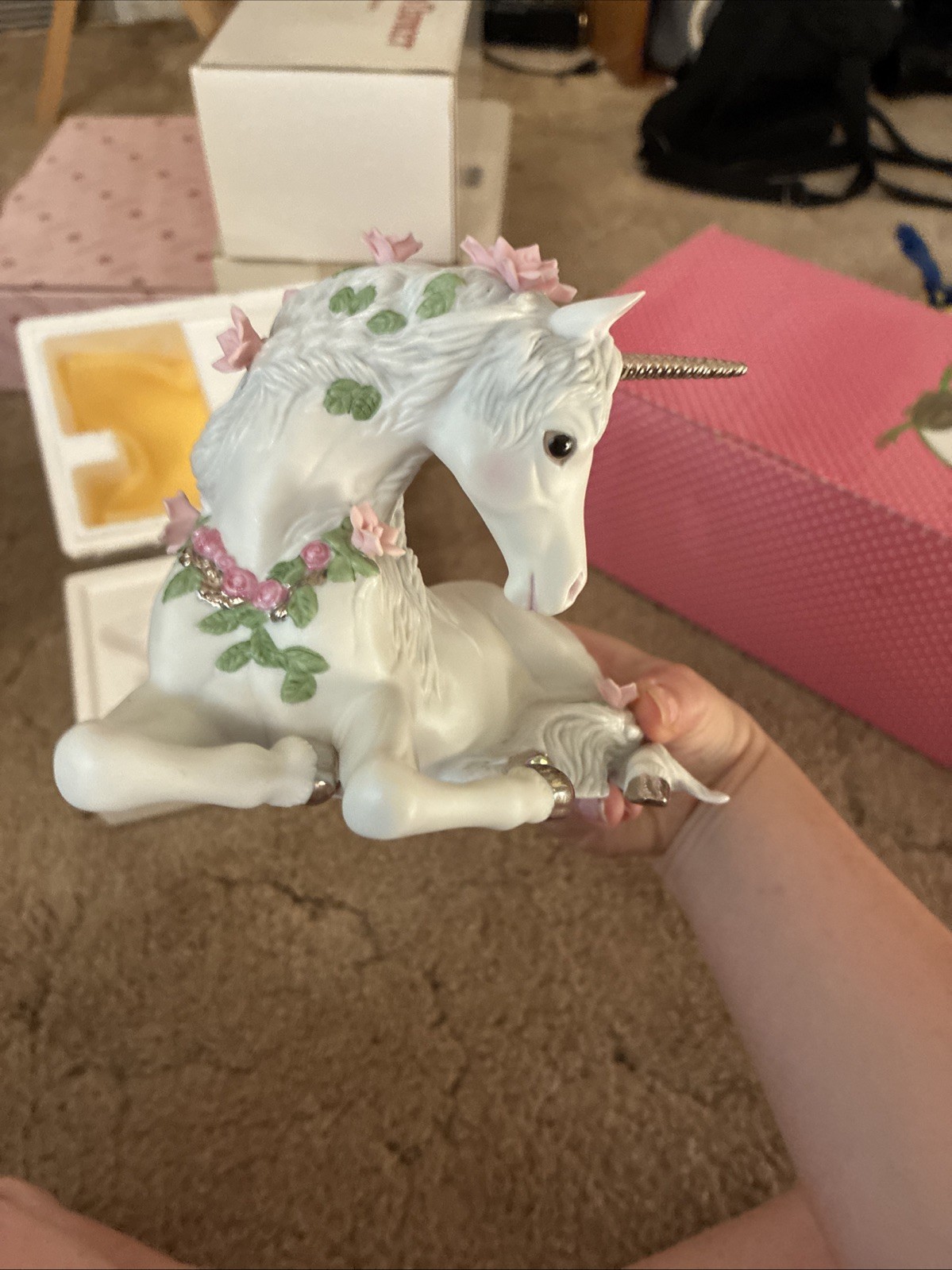 Lenox Princeton Gallery Porcelain Unicorn Figurine 1990 Love’s Sweetness