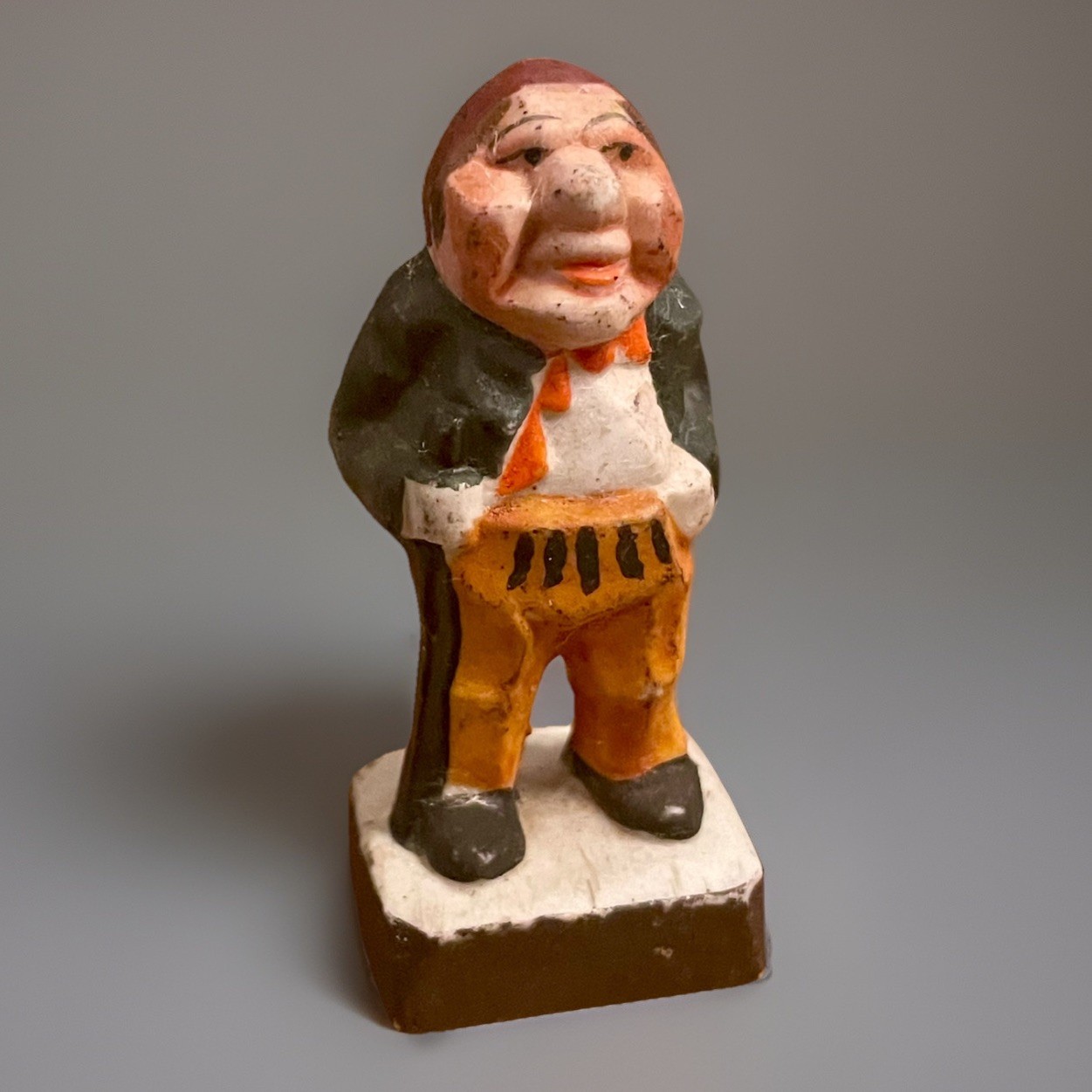 1940s Occupied Japan Porcelain Seaman Figurine Carved Look Miniature 2.5” VTG