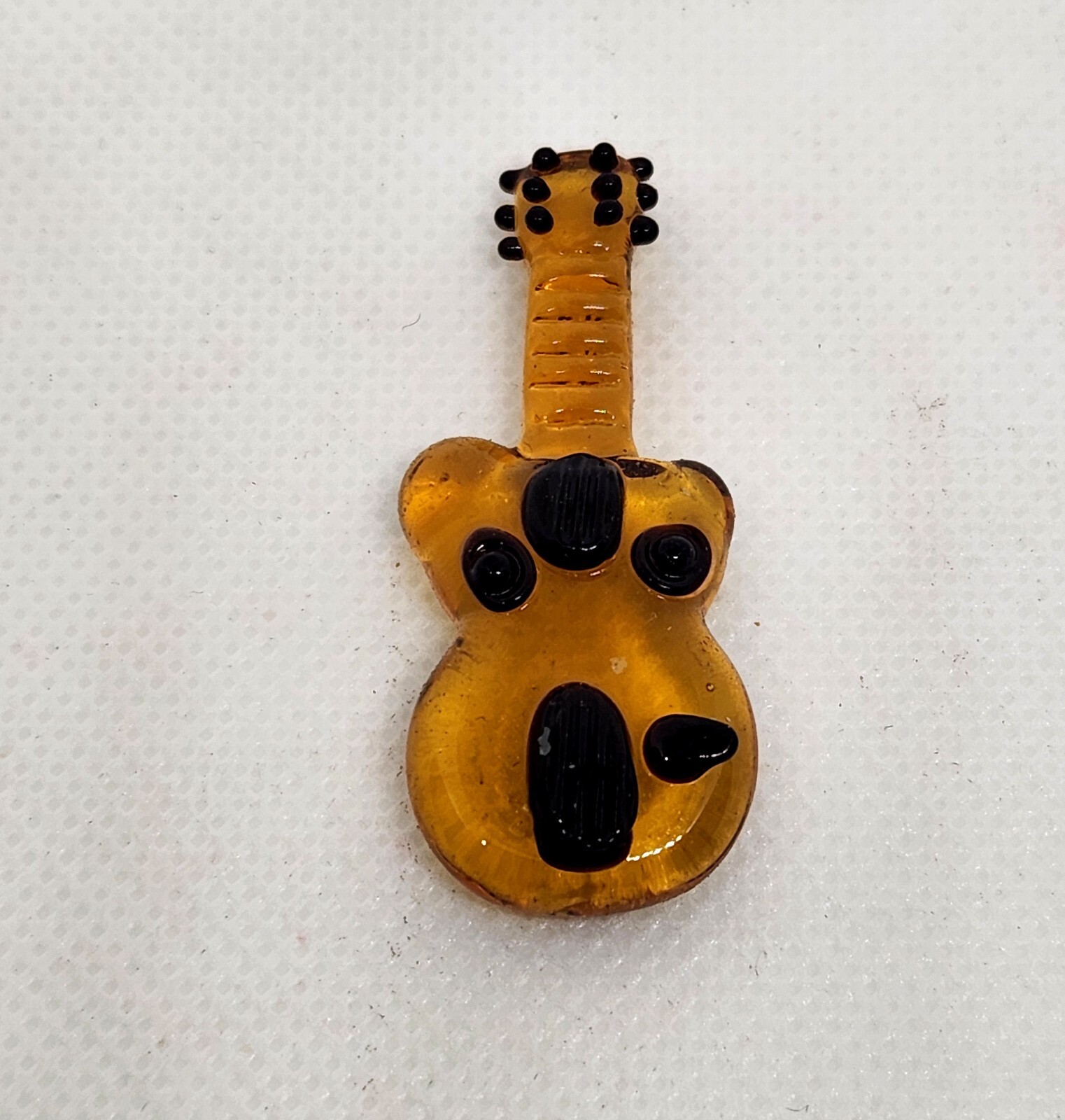 Miniature Glass Guitar, Collectible, Display, Gel Candle Embed, Set of 3 Guitars