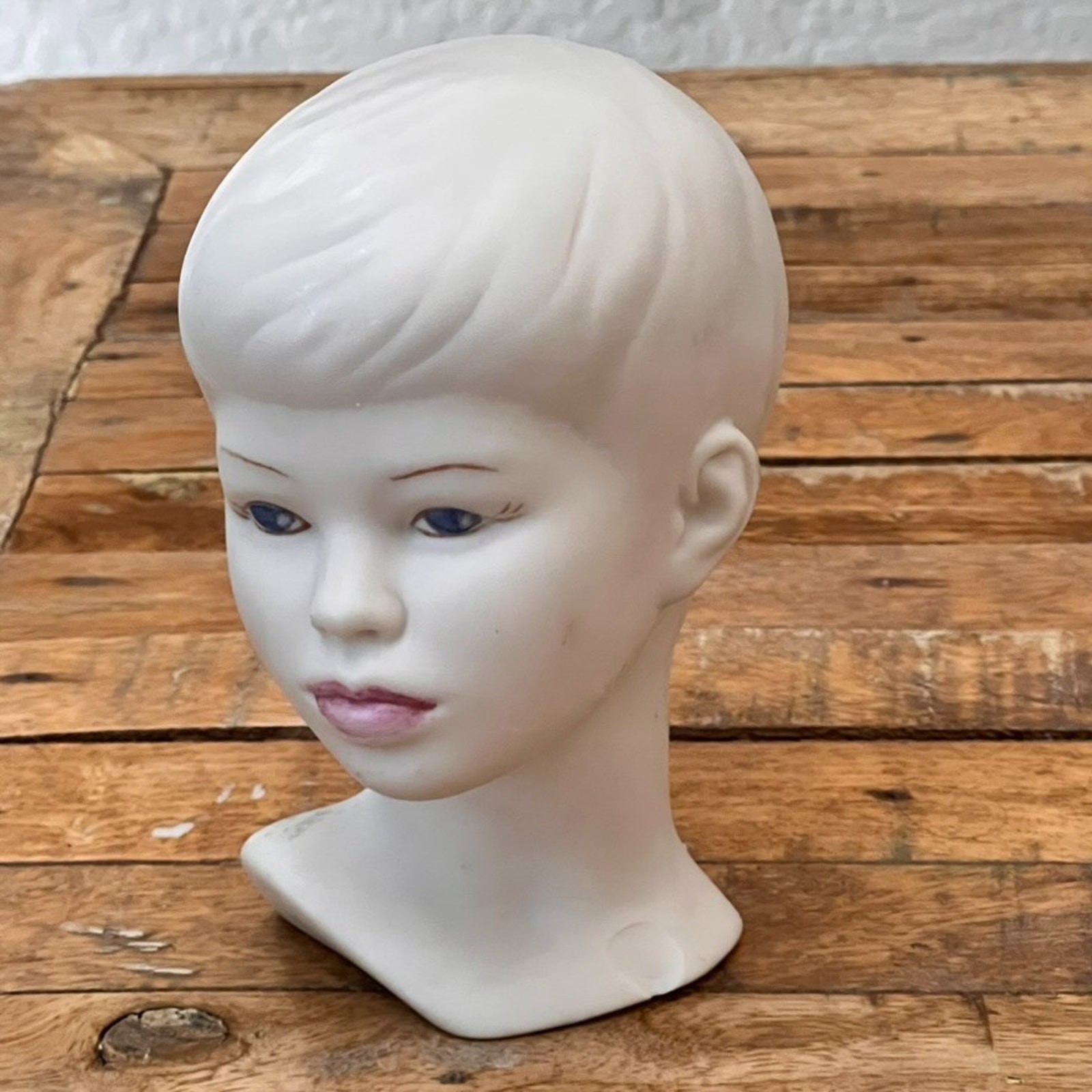 Vintage Holland Mold Boy Bisque Busts Pale