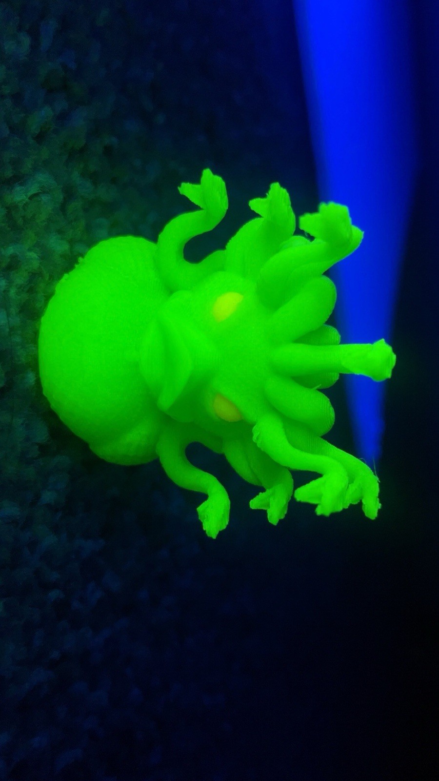 Glow-in-the-dark Medusa Plastic Neon Green Fantasy Mythology Figurine Sculpture