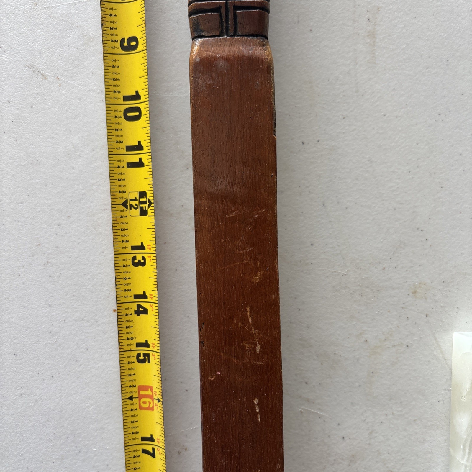 Vintage Wood Carved Tarka Block Functional Flute 20” Peru South America Astec