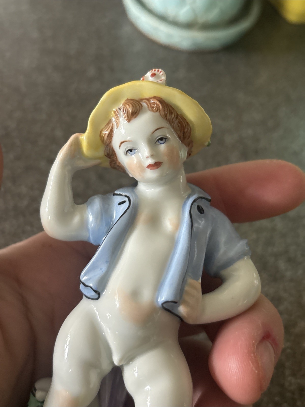 Antique Figurine Augarten Wien Porcelain Nude Putto Porzellan Vienna Austria