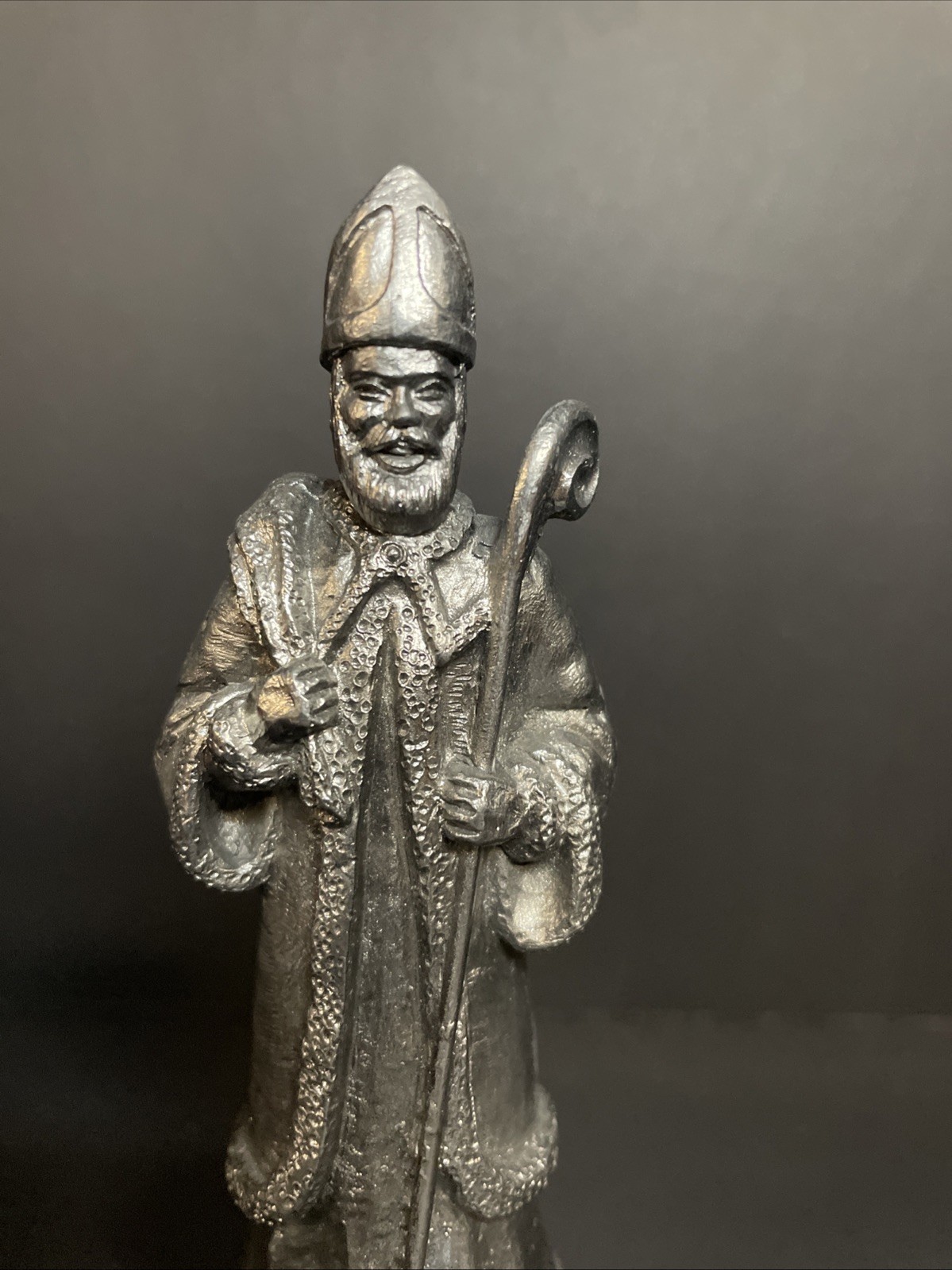 Michael Ricker Pewter Saint St. Nicholas Christmas With Brass Bell 713/2500