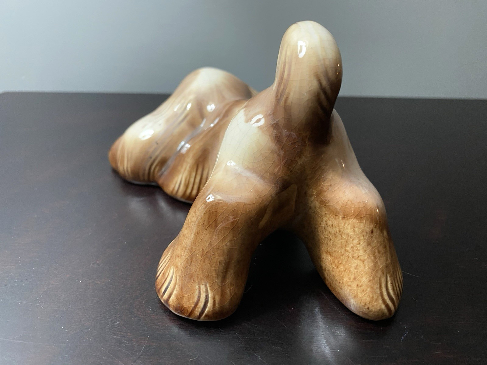 Vintage Lichten Ware Cocker Spaniel Puppy Dog Ceramic Figurine IMPY 1950s