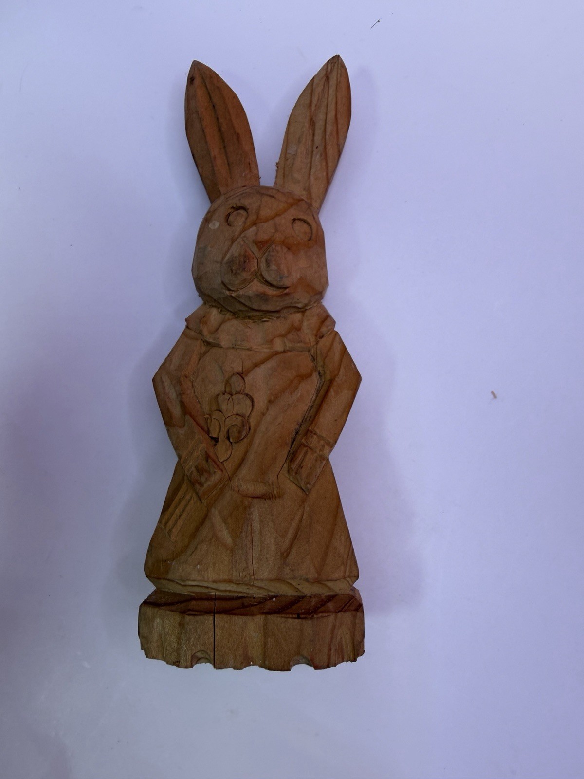 Hand Carved Rabbits Both Uniquely Different. Great Condition. See Photos