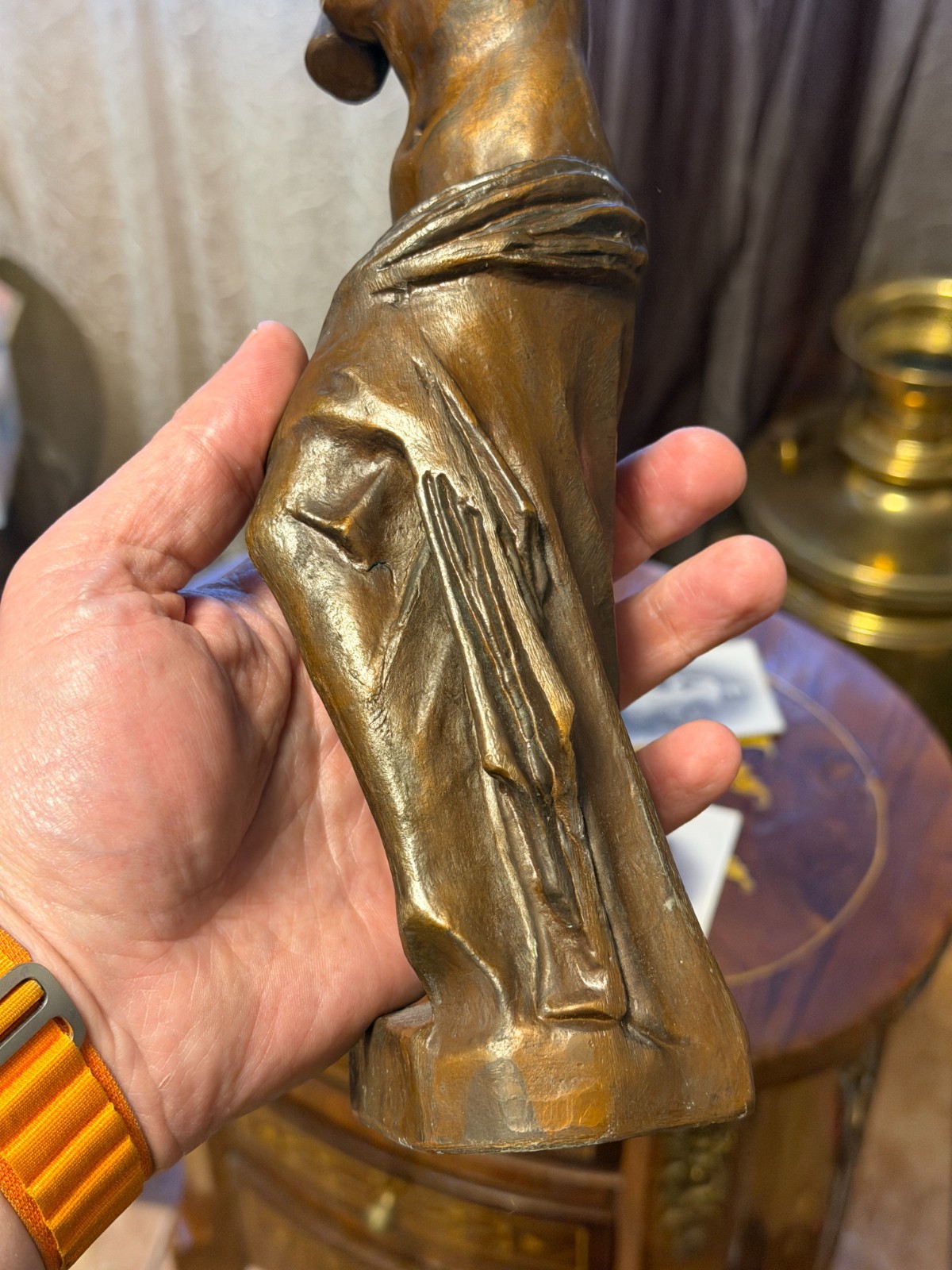 Venus de Milo metal figurine of the goddess of love Aphrodite vintage statue
