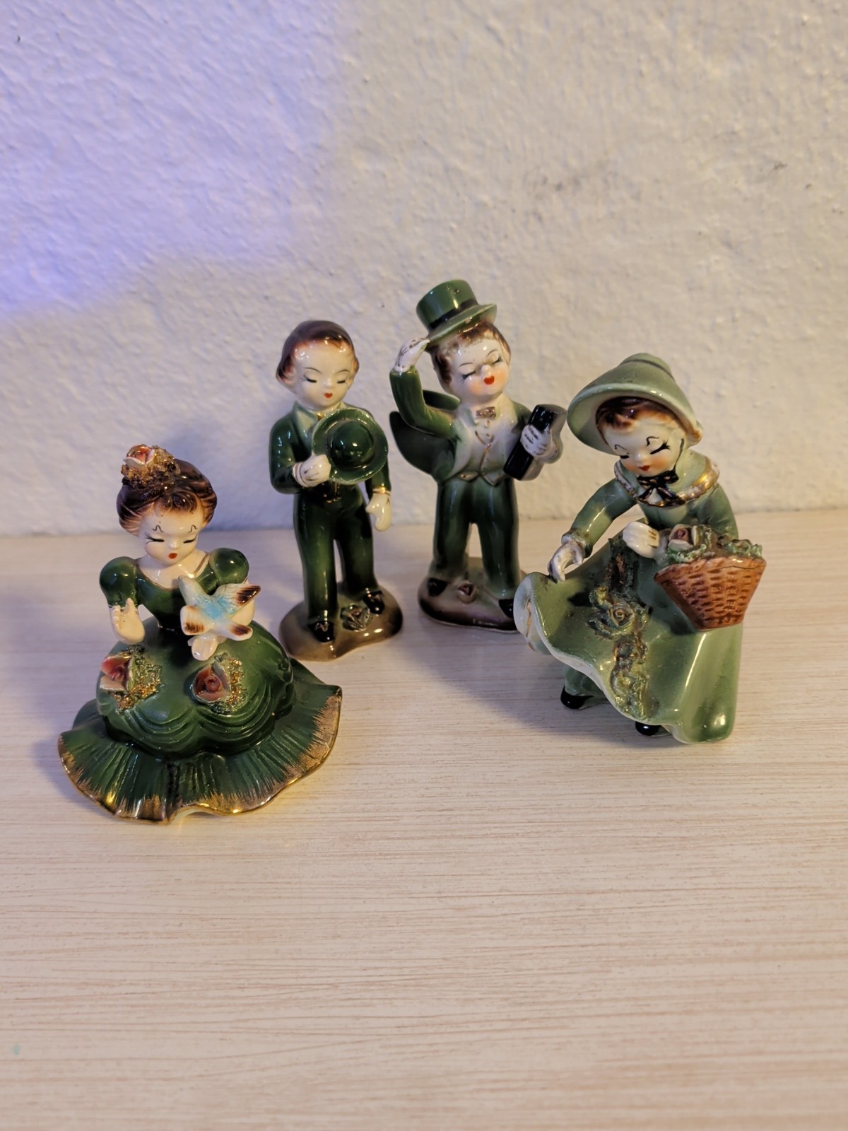 Vintage Artmark Japan Porcelain Figurines, Lot Of 4