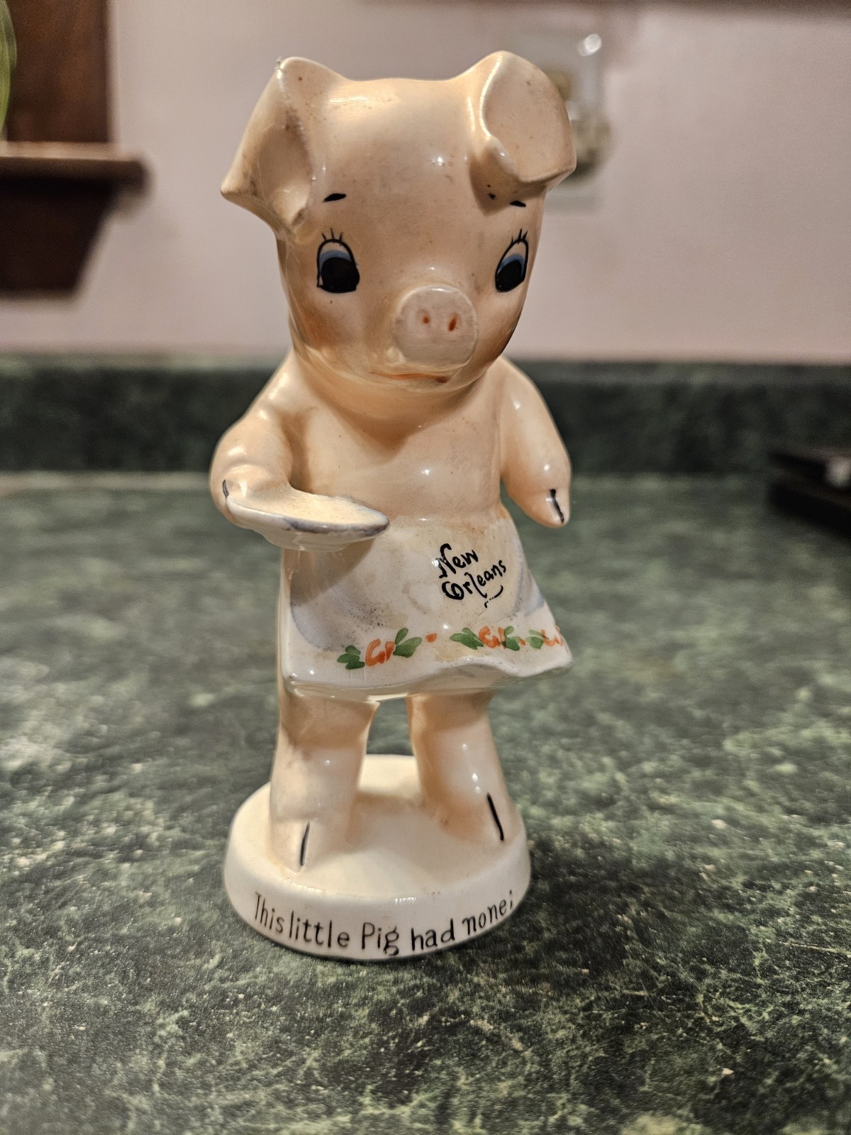 MCM Anthropomorphic UCAGCO This Little Piggy Had None Figurine New Orleans
