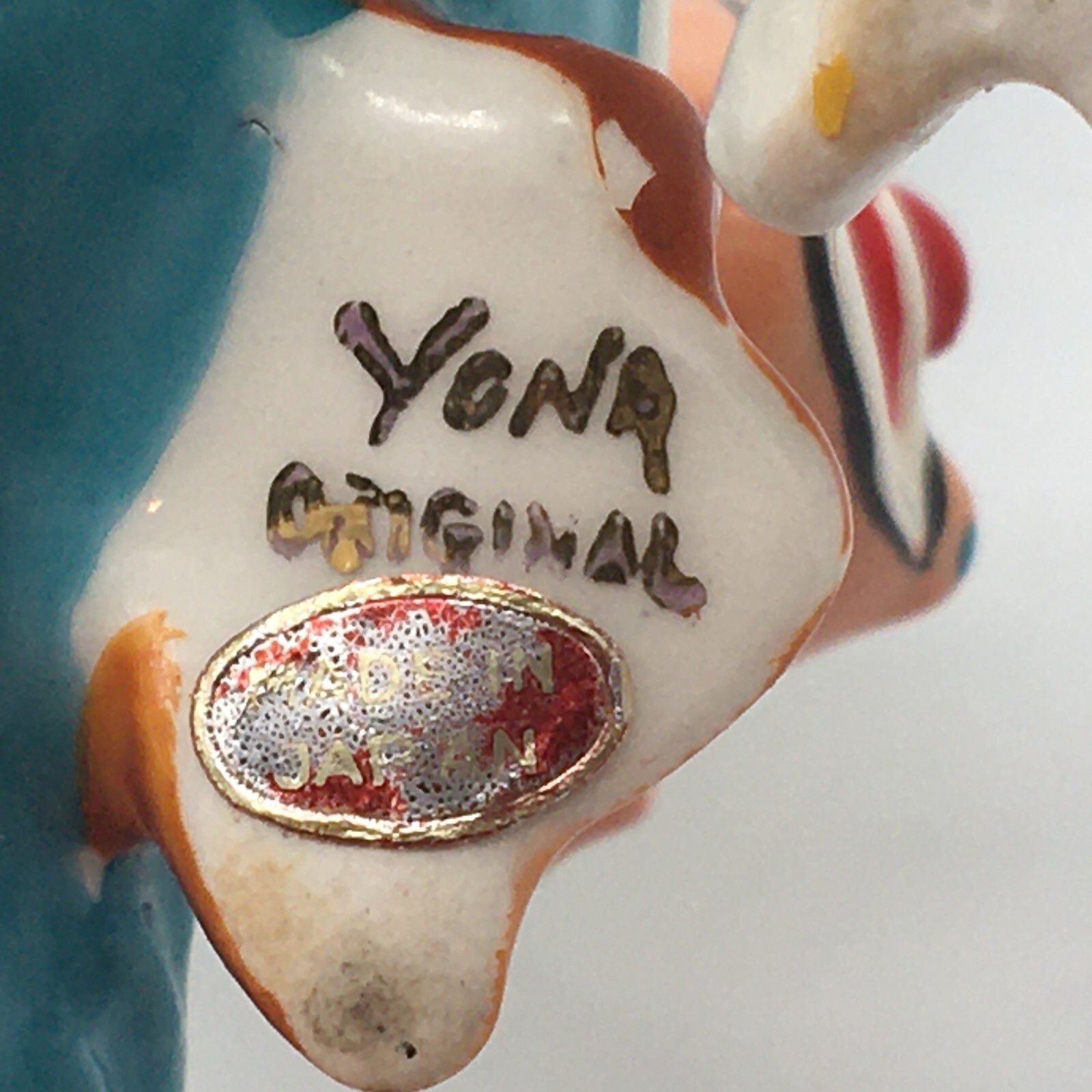 Vintage YONA ORIGINAL Colorful 5″ Clown Figurine 1956