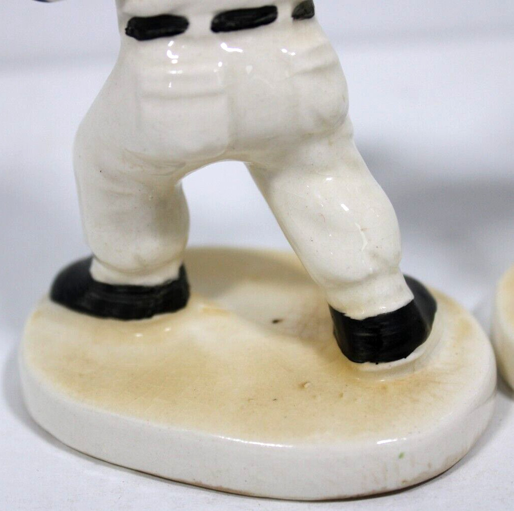 Vintage Norcrest Boys In Baseball Uniforms Pitcher & Batter Figures Figurines
