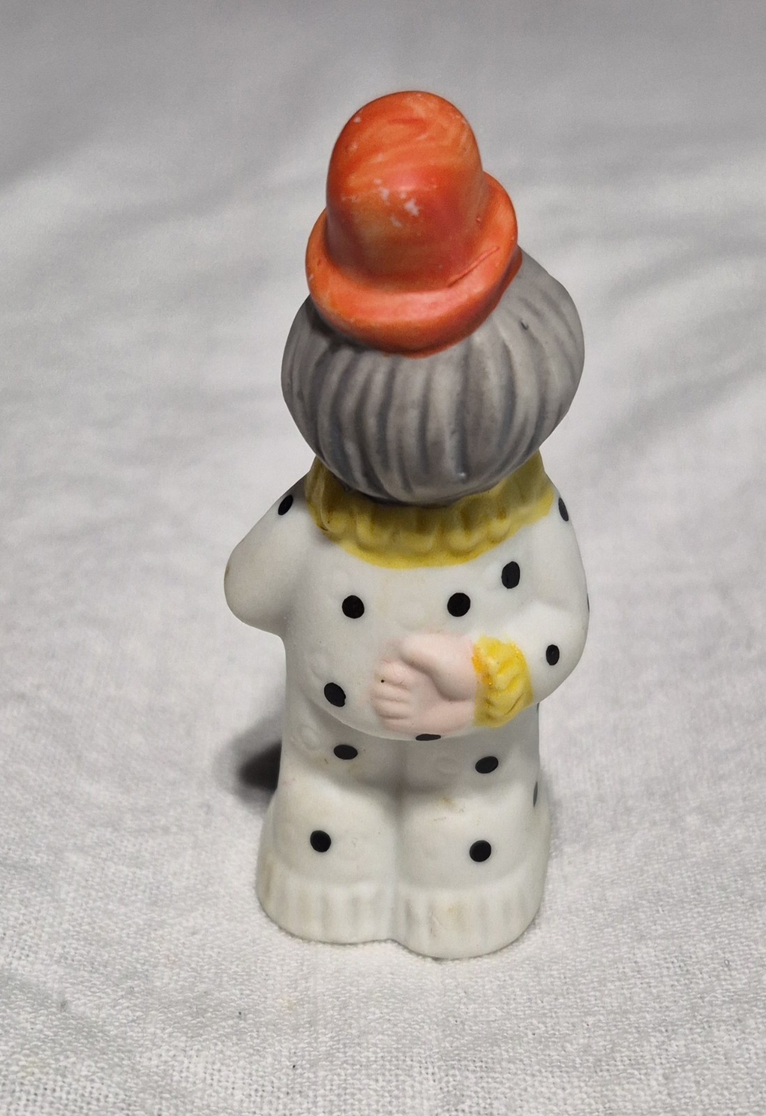 Lot Of 10 Vtg. Miniature Porcelain Bisque Clown Figurines Napcoware 1980s 2.5″