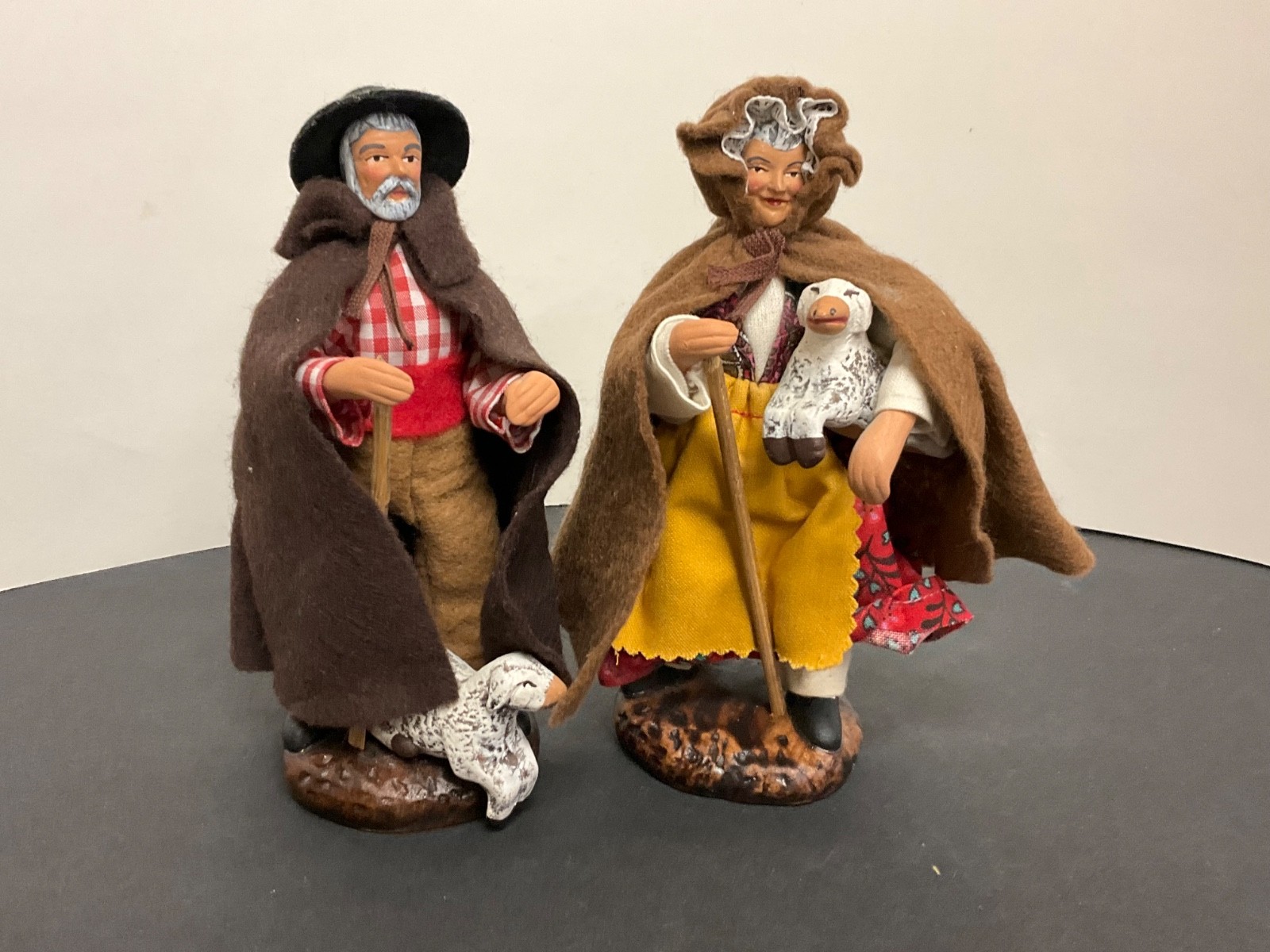 Vintage Santons de Provence Clay Figurine Made in Florence, France 6″ w/sheep