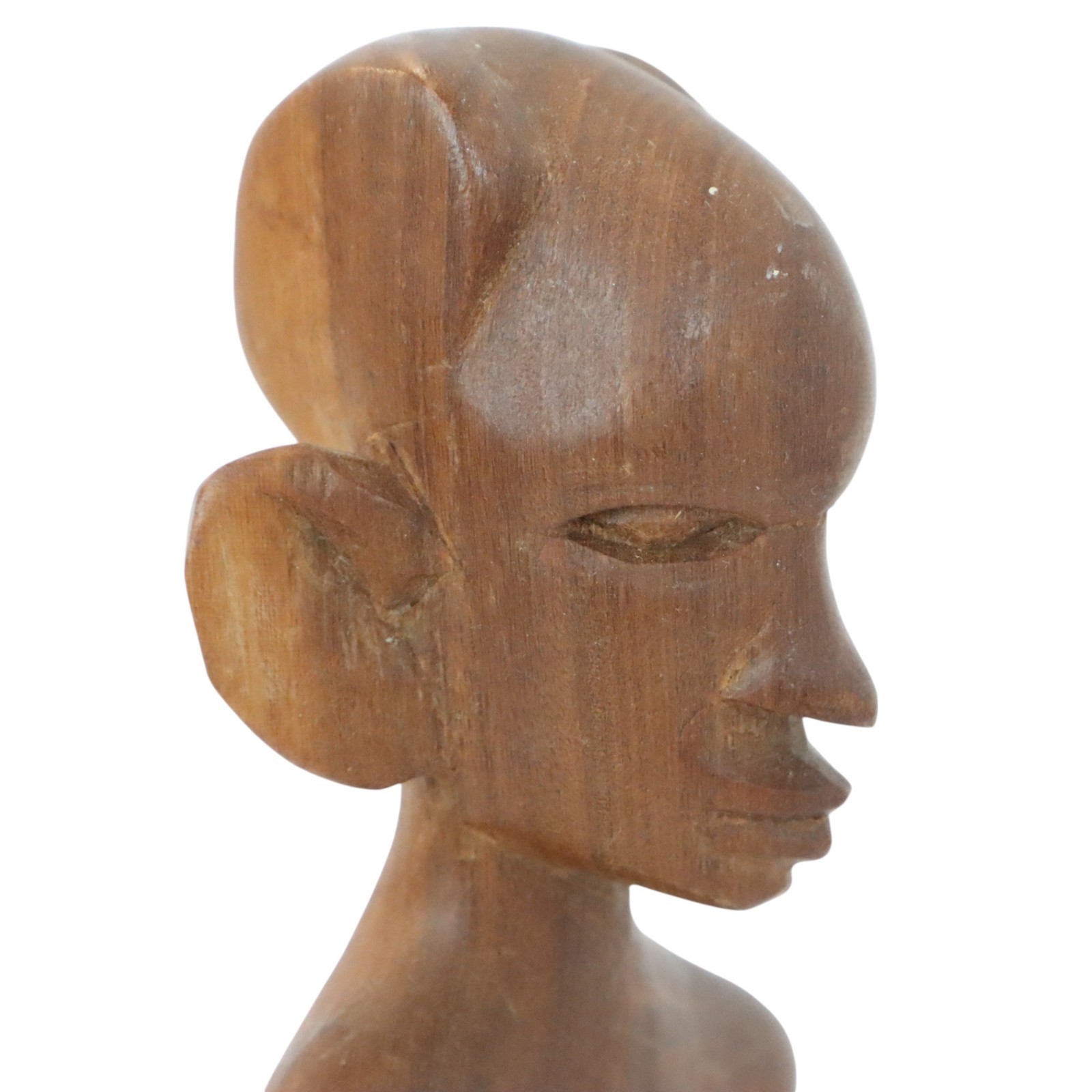 Vintage Hand Carved Wooden East African Village Elder Ethnic Statue Figure 8.25″