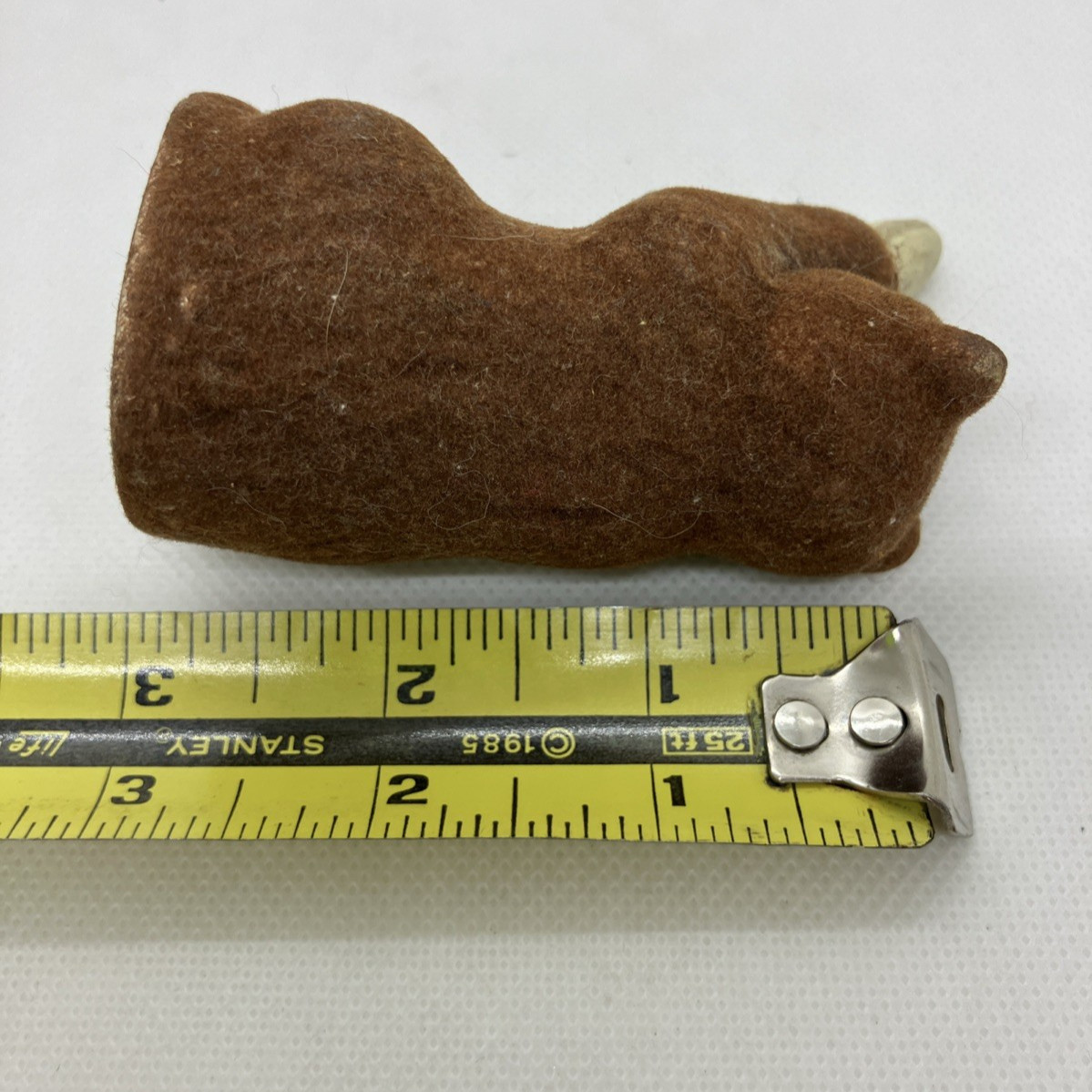 Vintage Flocked Brown Bear Figurine Japan Yosemite Home Decor
