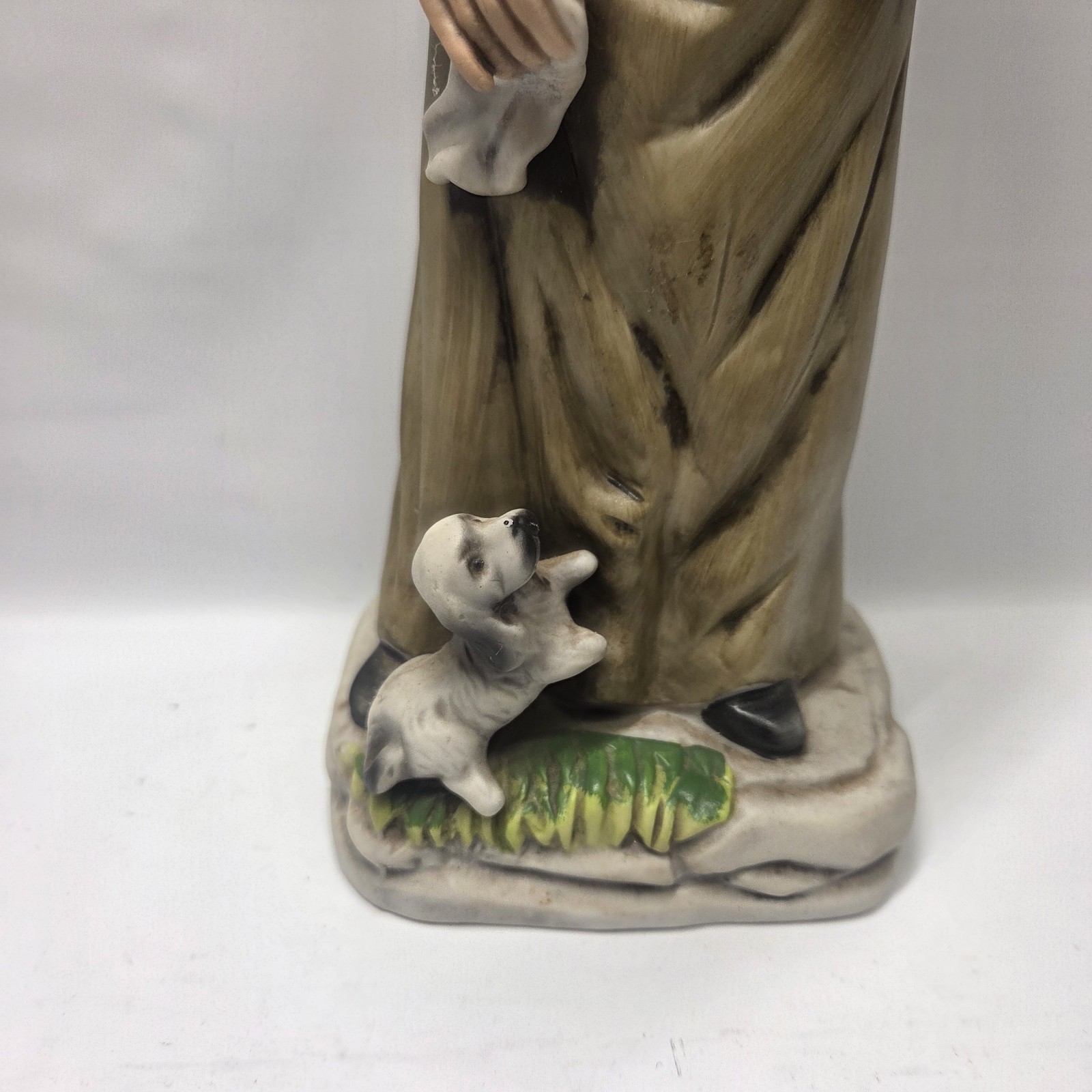 Vintage Grandmother Statue with Puppy 13″