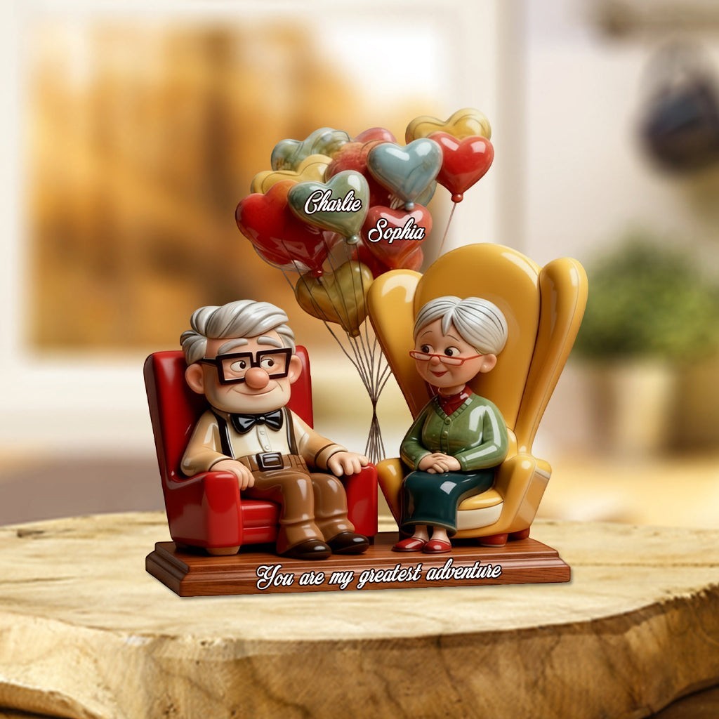 Personalized Carl Ellie Up Couple Family Acrylic Plaque Wooden Block Desk Decor