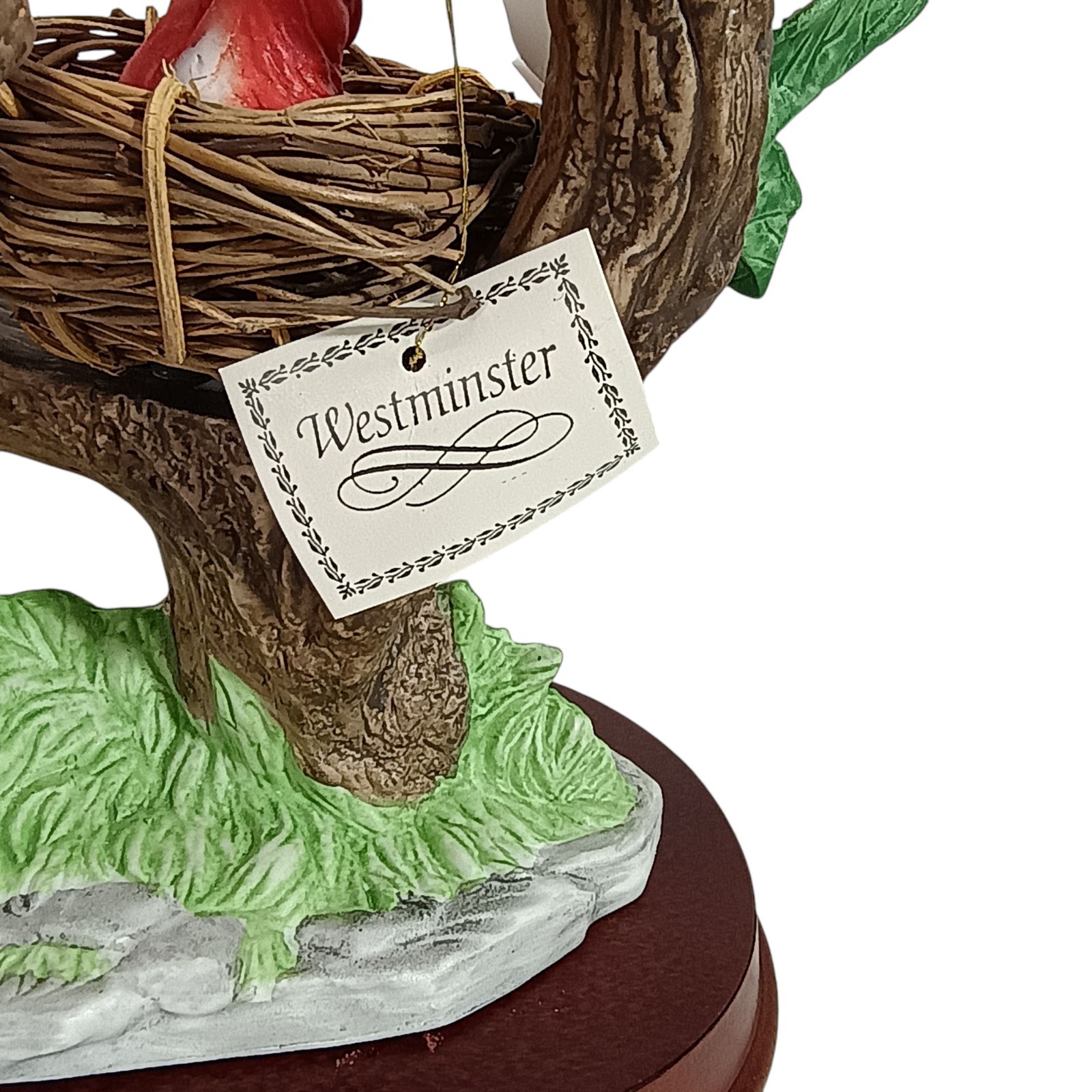 Westminster Spring Redbird Cardinals Birds Feeding Statue Figurine Sculpture