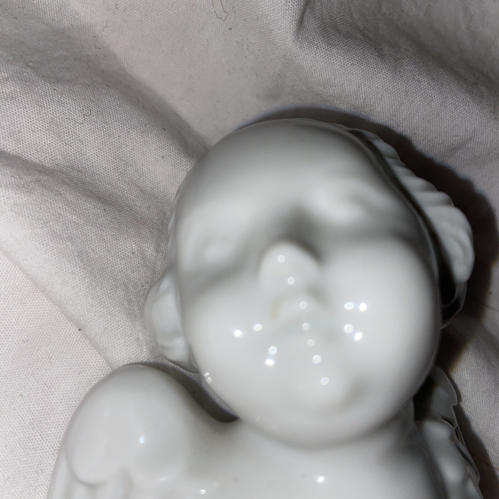 2 Vintage AUGARTEN VIENNA WIENER BLANC DE CHINE CHERUB ANGEL. See