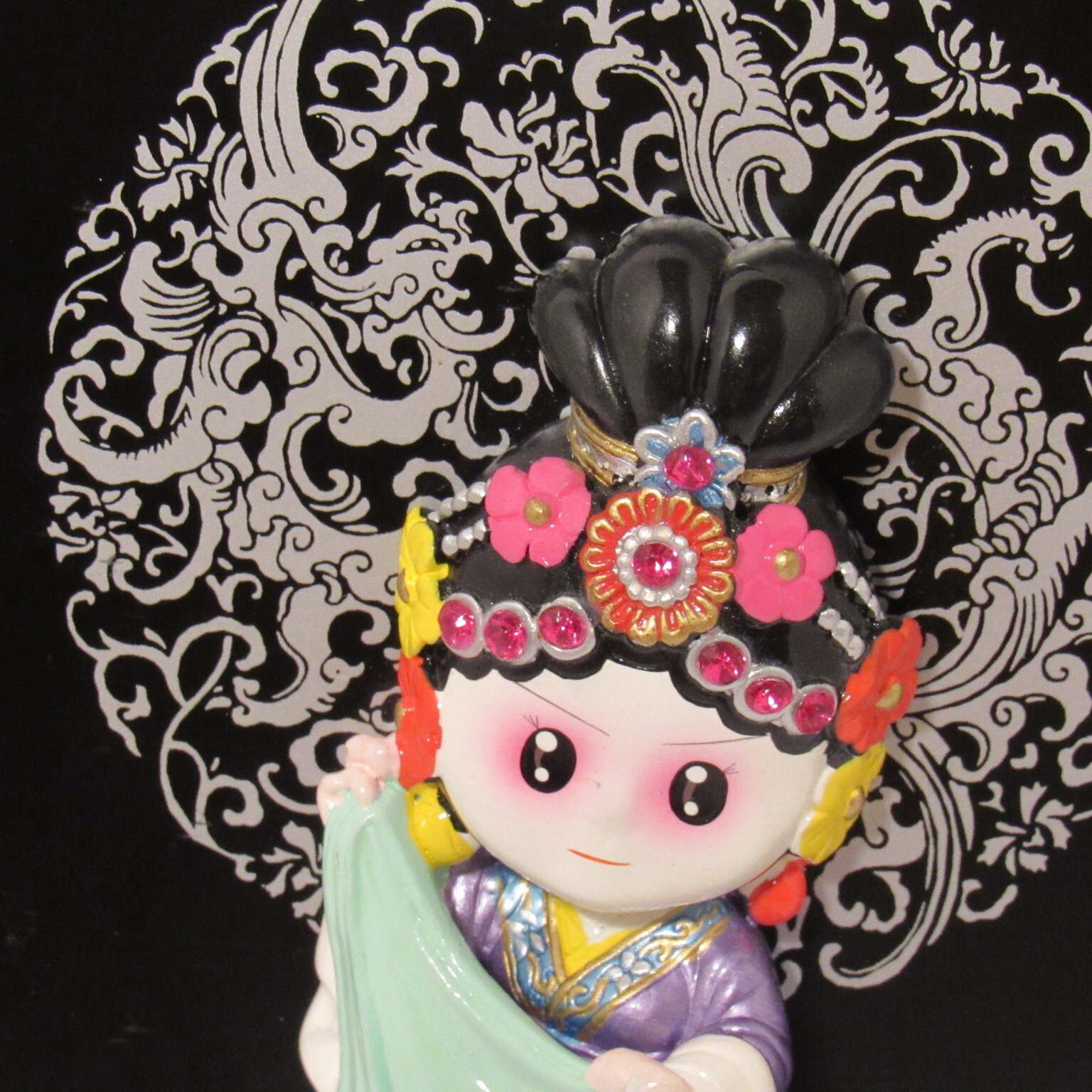 XI SHI, Chinese Drama Character, Wall Folk Art. Resin Hand Painted, 3D Figurine