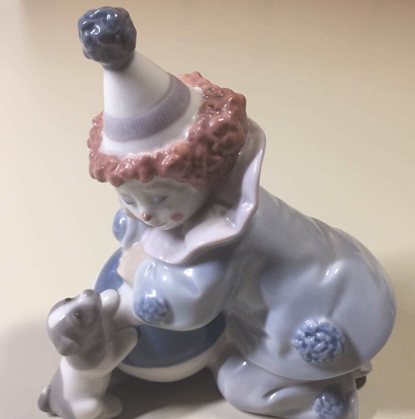 LLADRO # 5278 Pierrot W/Puppy Ball Glossy 4.5” NO BOX