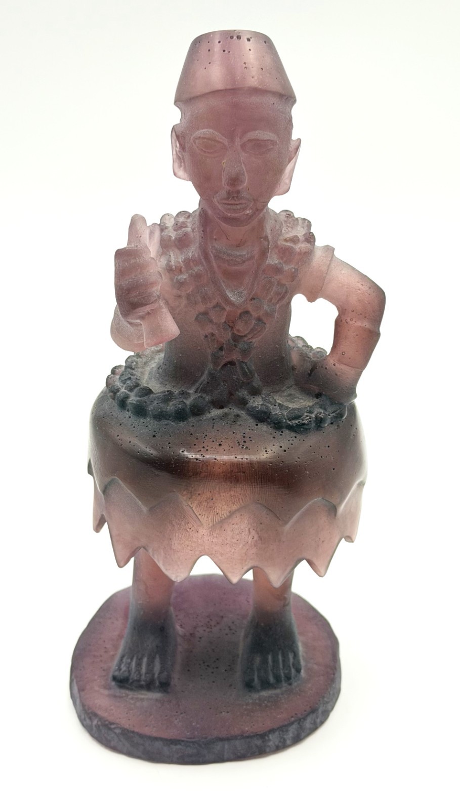 Daum France Tokoudagba African Panther Deity Glass Sculpture Pate de Verre33/500