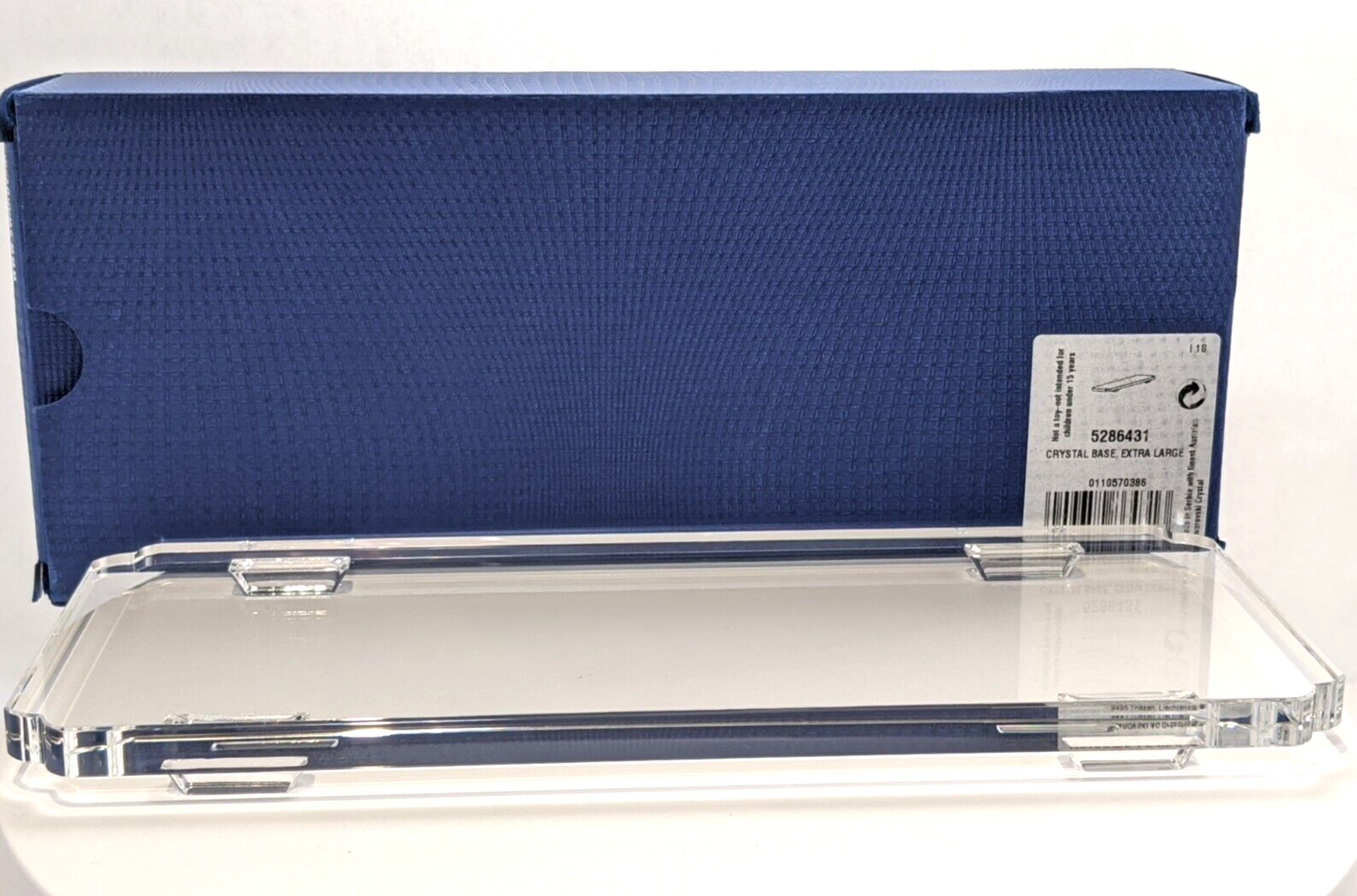 Swarovski Crystal Display BASE Extra Large .5×3.4×8″ 5286431 Genuine New in Box!