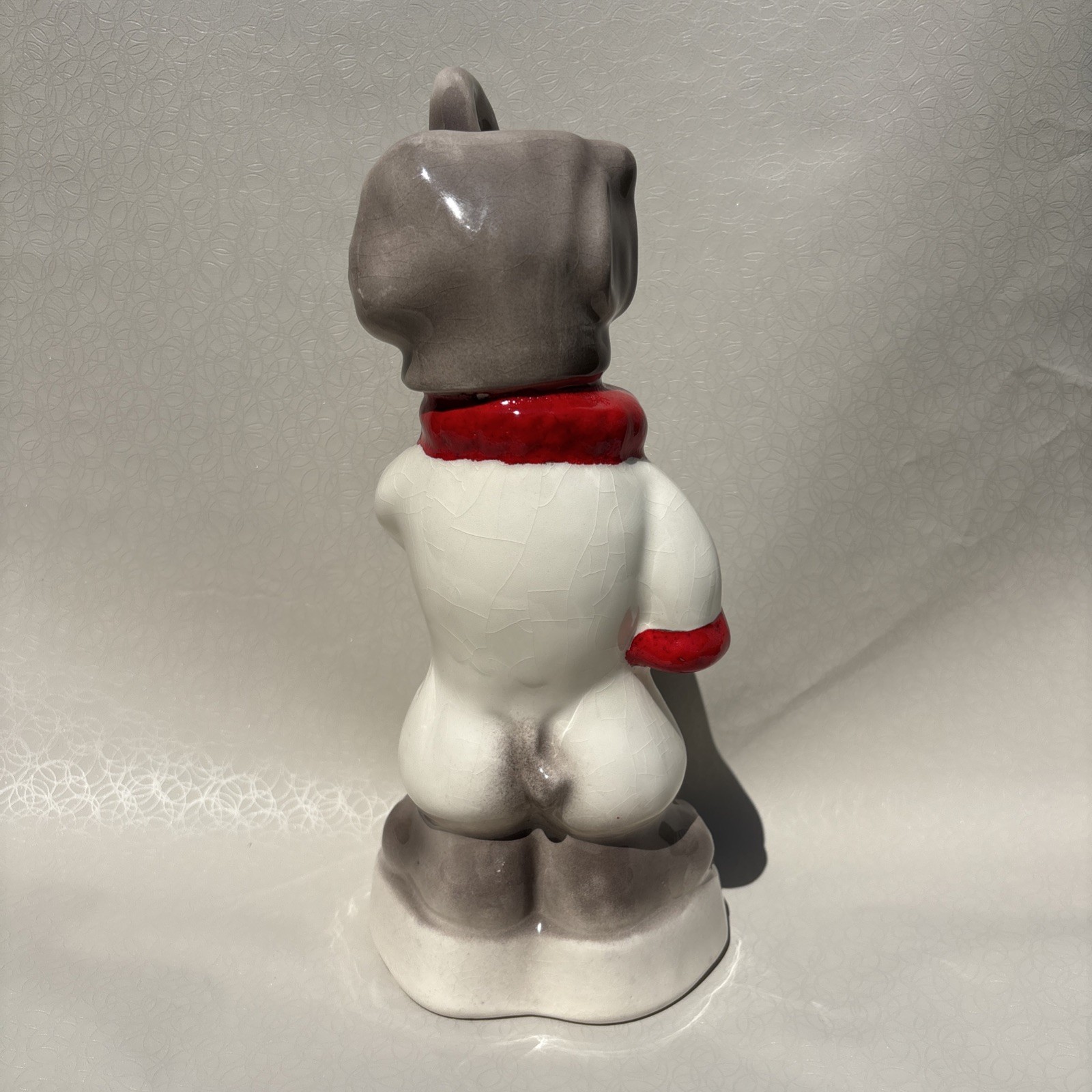 Vintage Ceramic Elephant Clown Figurine – Polka Dot Circus Decor Dated 1986