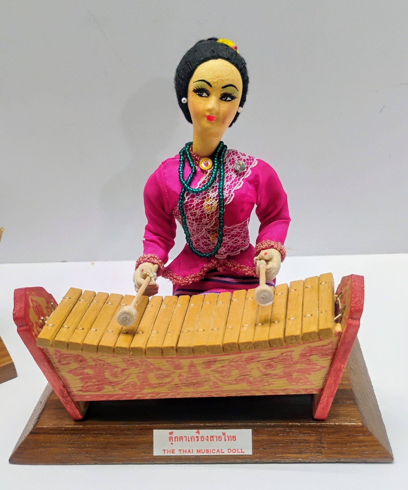 2 Thai Women Musicians Instrument Fiddle Music Cultural Folk Art Thailand Wood