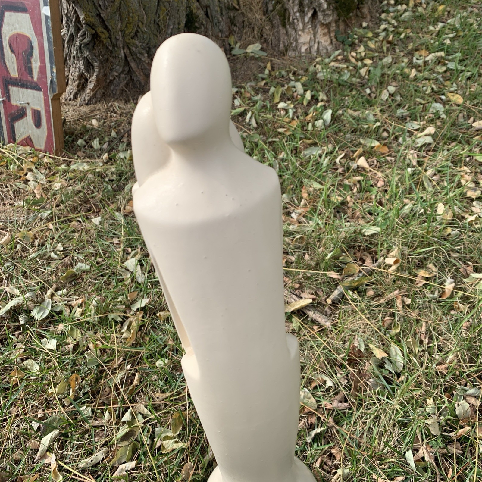 Royal Haeger 1990 Abstract Couple Sculpture 6034 Cream 20″ Modernist Art