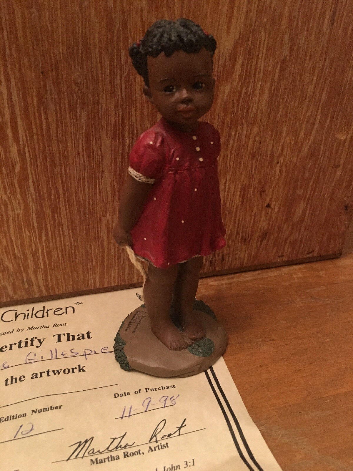 All Gods Children Shani Collectible Figurine No. 1583 Martha Root COA New 1998