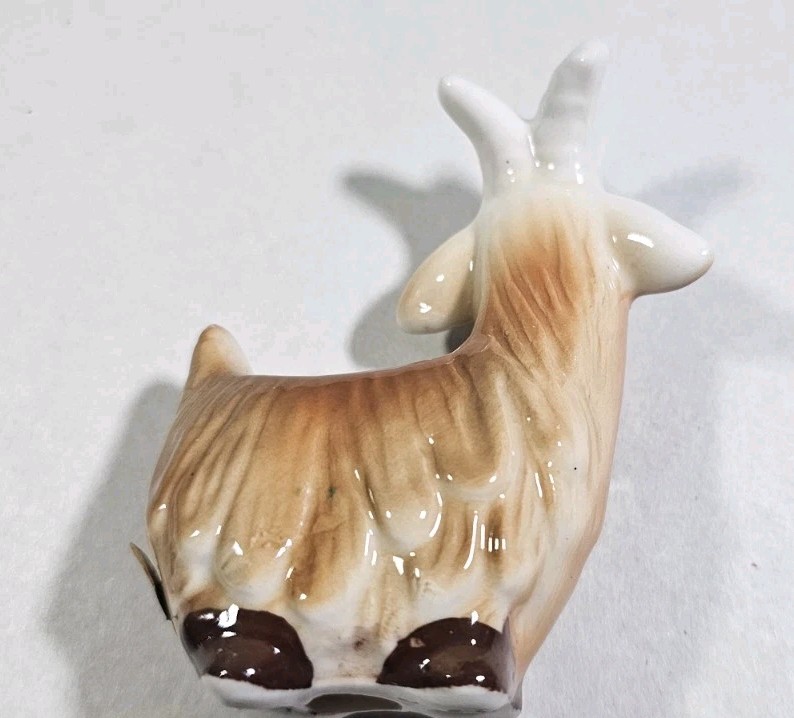 Vintage Ceramic Billy Goat Figurine 3.5″ Farm Animal Made In Taiwan