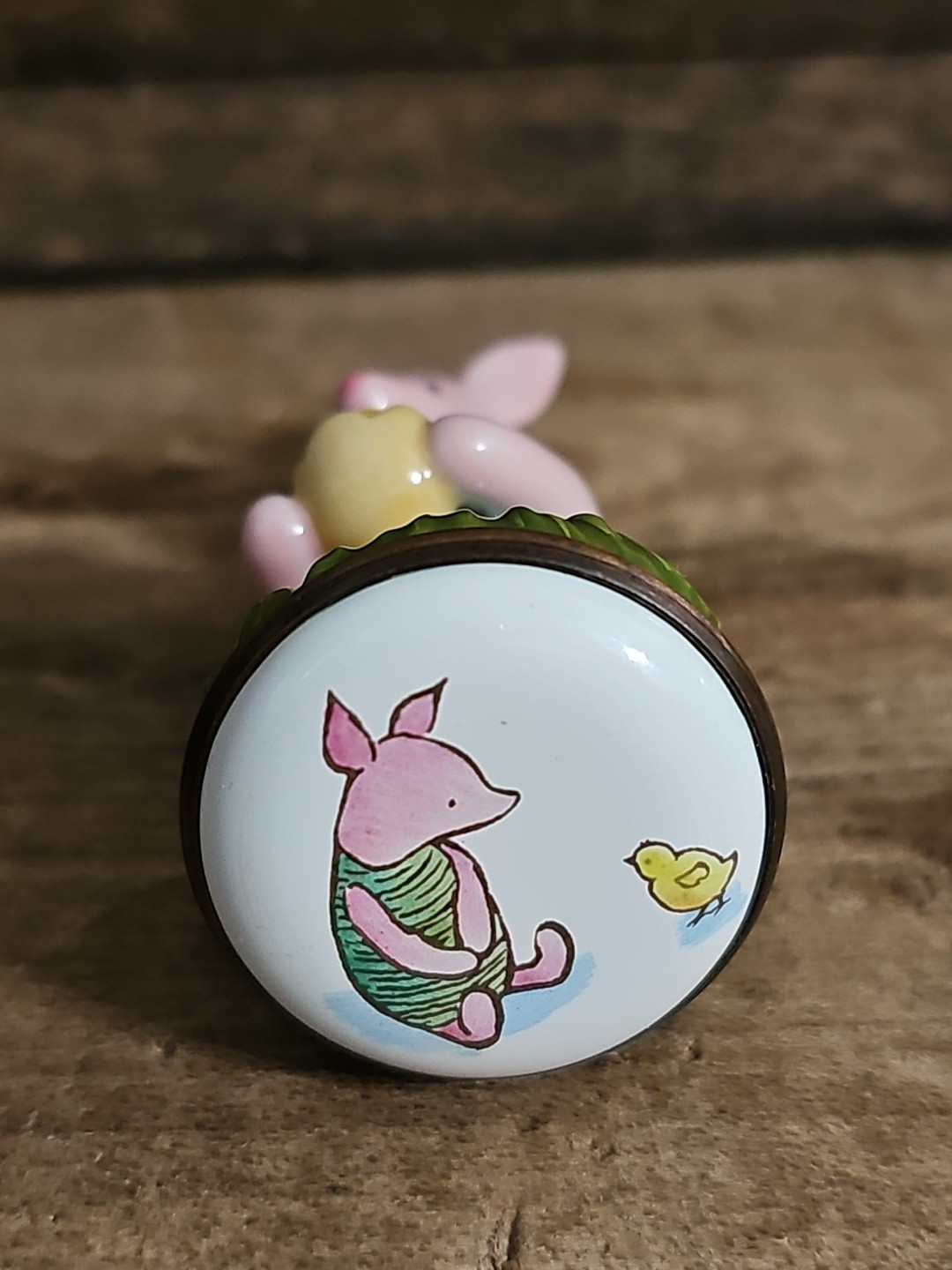 Halcyon Days ~Winnie the Pooh’s ~ PIGLET Enamel Bonbonniere #11 Figurine