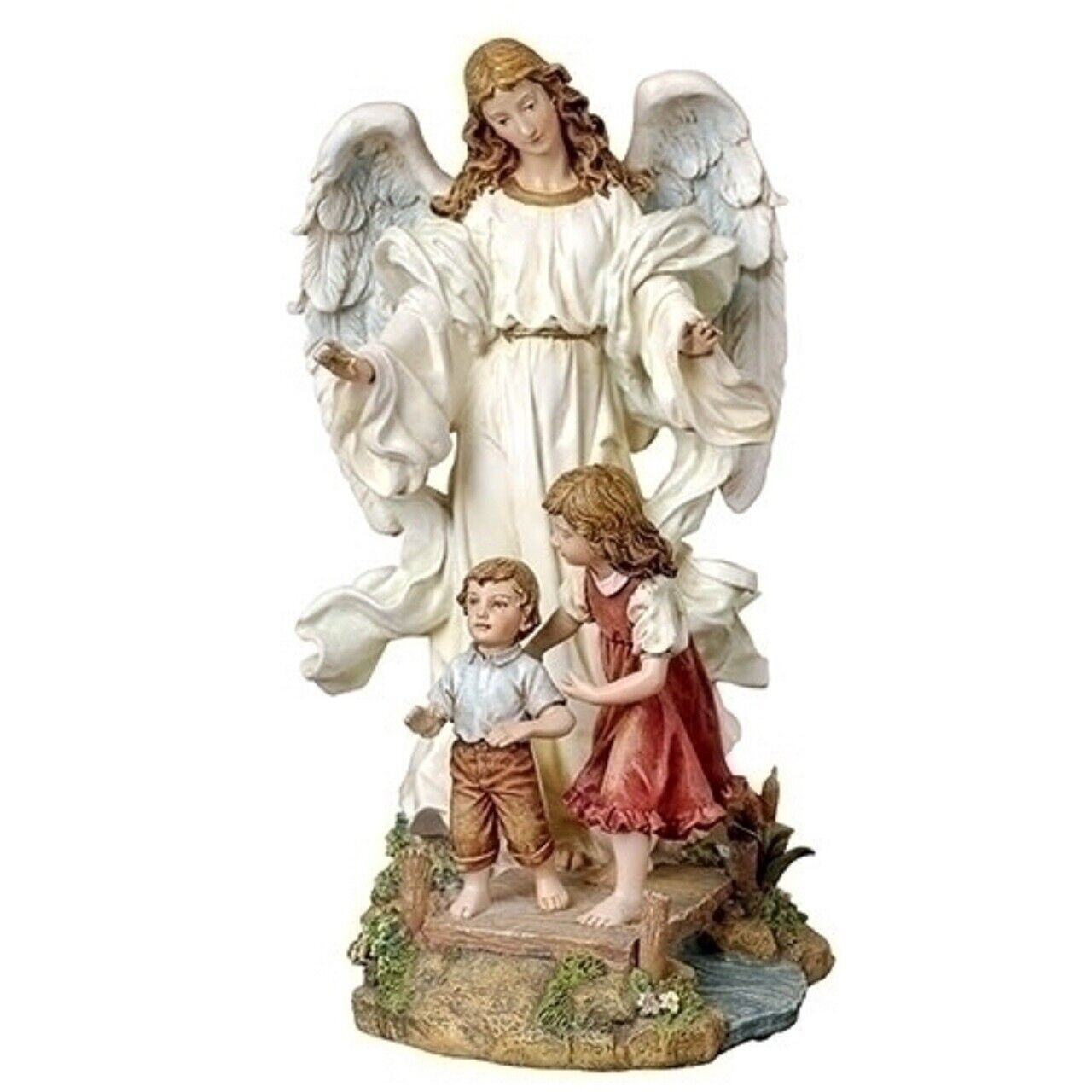 Roman Joseph Studio Classic Guardian Angel Figurine Renaissance Collection 10 In
