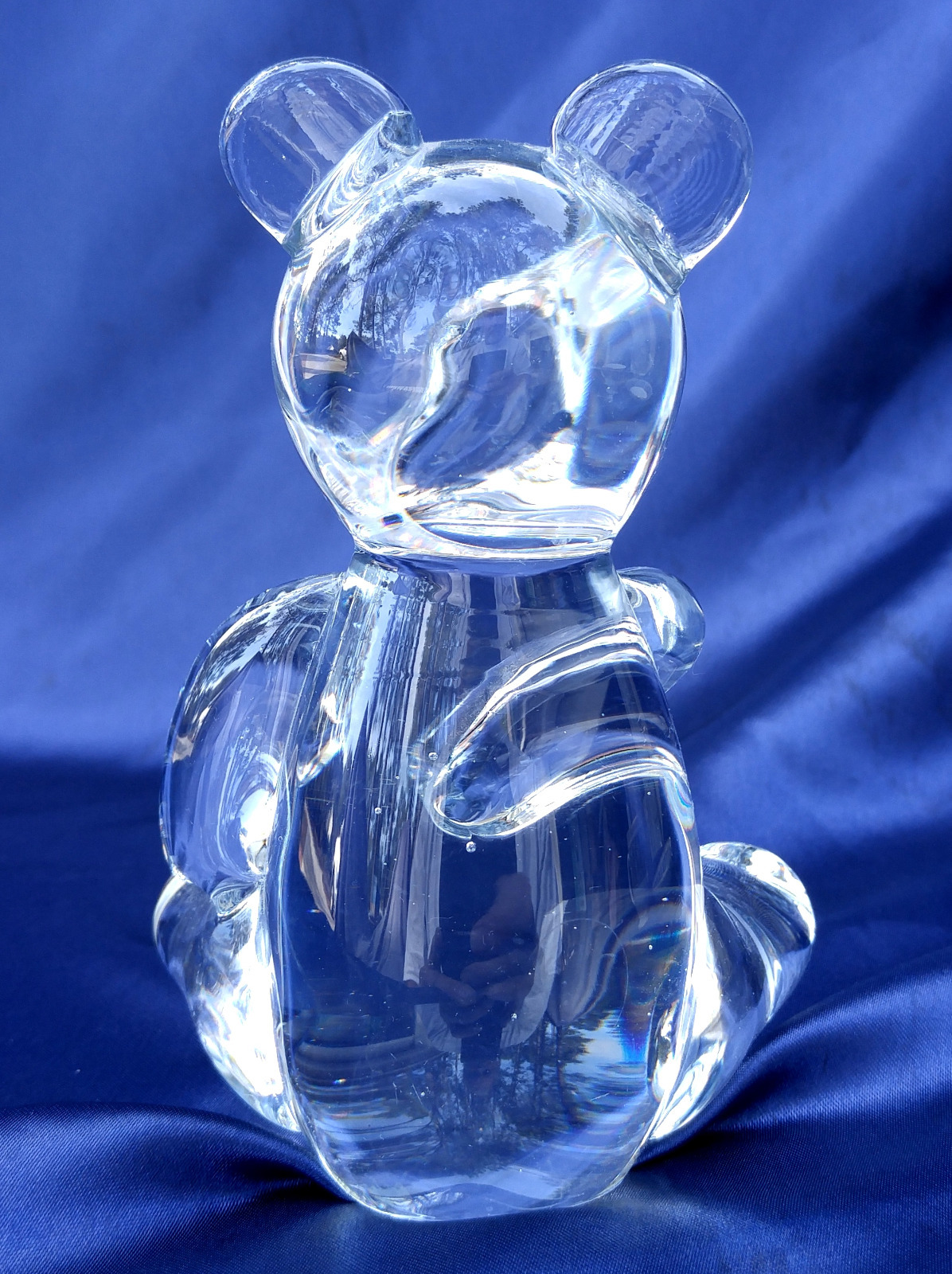Teddy Bear Lead Crystal Glass Artisan Crafted Figurine – 5 3/4 inches tall