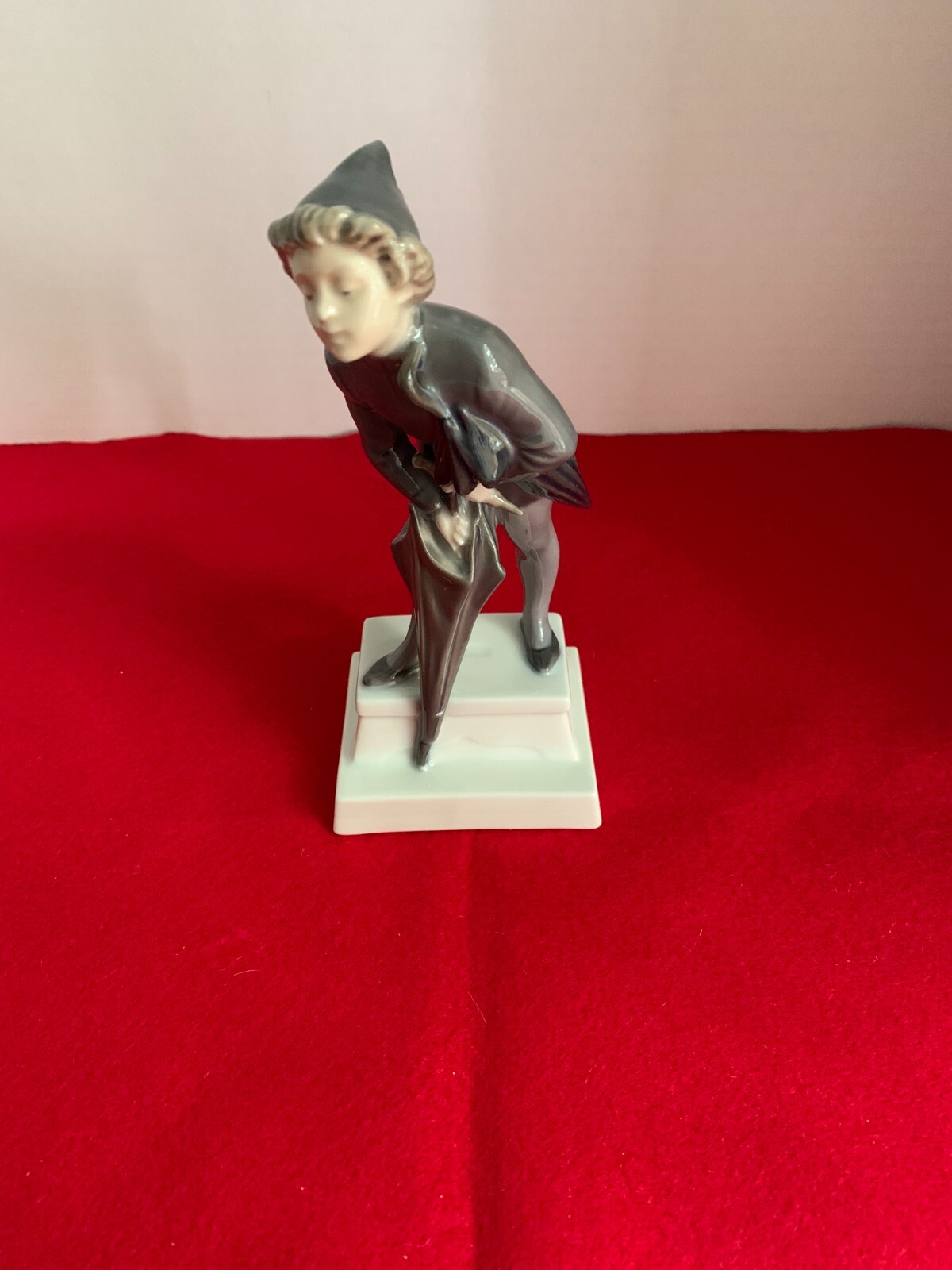 Royal Copenhagen the Sandman Boy w/Umbrella #1129 Porcelain Figurine Retired