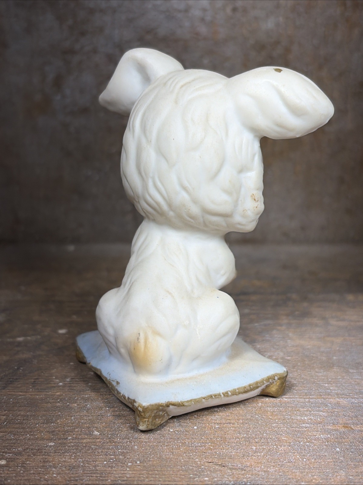 Vintage Anthropomorphic Bunny Rabbit On Pillow Porcelain Figurine HBB