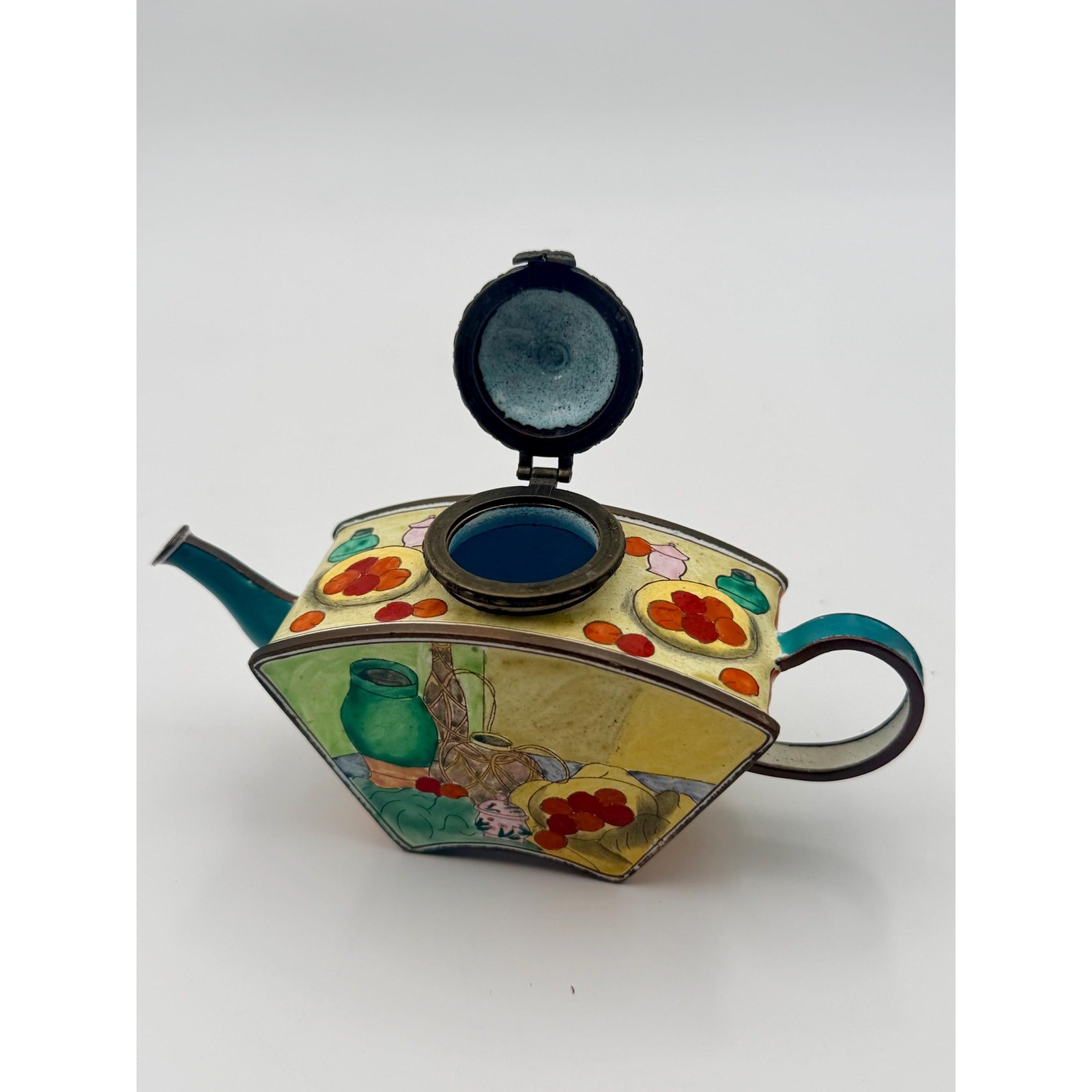 Kelvin Chen Miniature Teapot – 2001 Cezanne Inspired Enamel Trinket Box No. 269