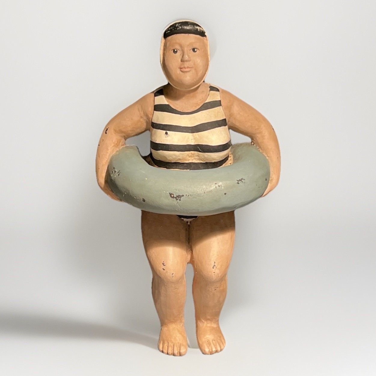 VTG MCM RETRO SCULPTURE: AMERICANA RETRO CHUBBY BATHER PALECEK ~1920s Swimsuit