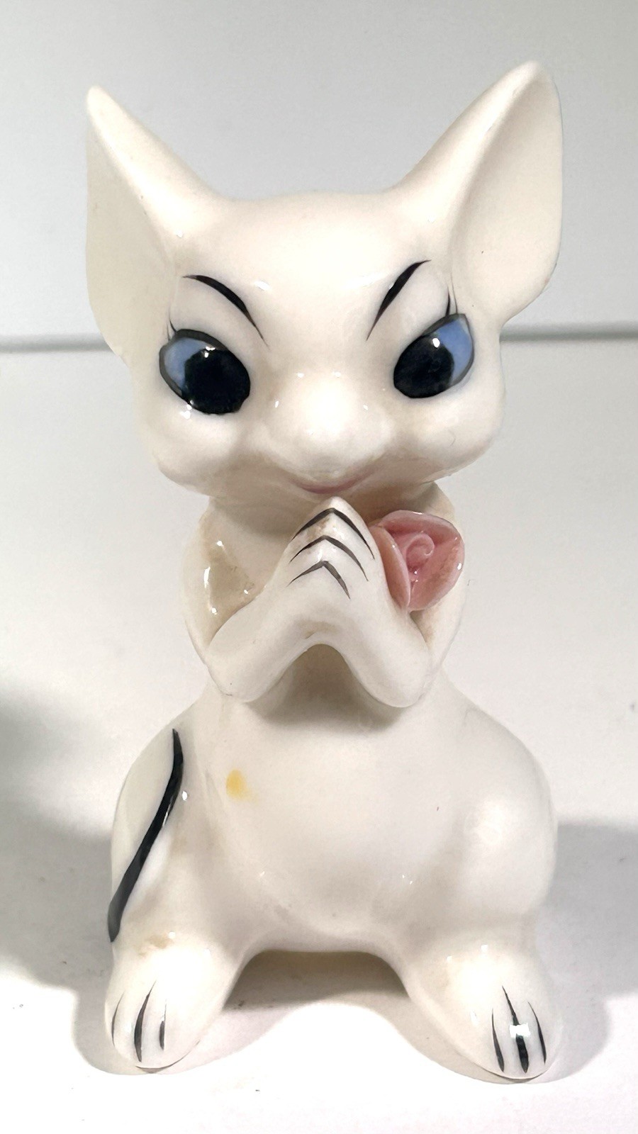 VTG Hand Painted Japan Ceramic Mouse Figurine • MCM 50’s Anthropomorphic