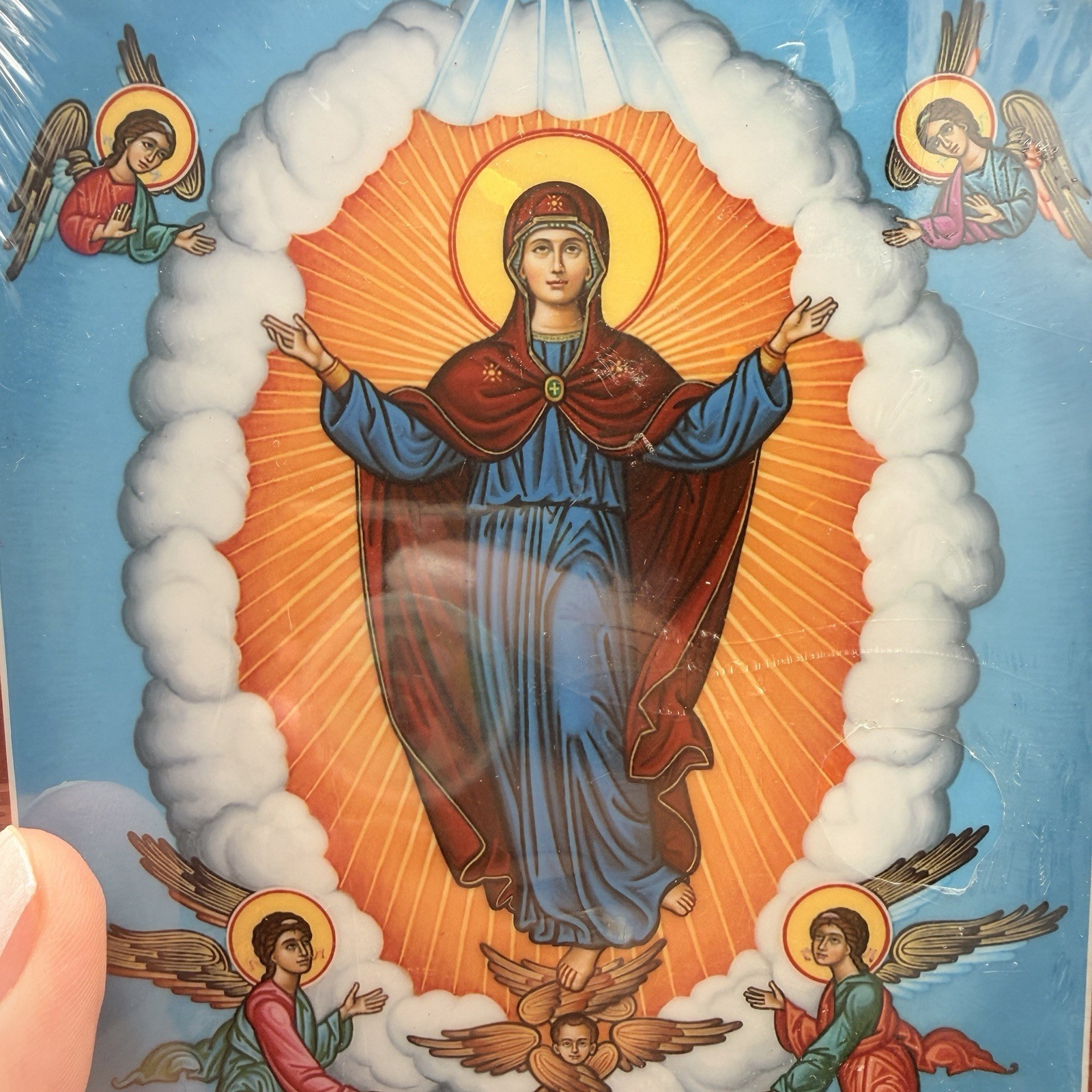 MONASTERY ICON “THE ASSUMPTION- WINDOWS INTO HEAVEN – EXCELLENT NEW 4×6”
