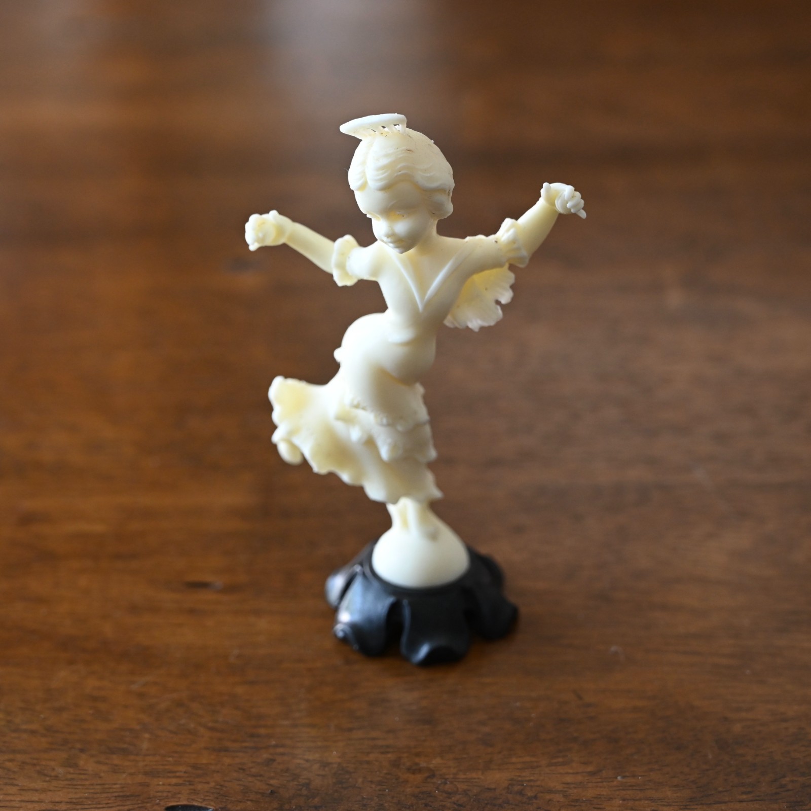 Vintage Italian Molded Plastic Figurine | Dancing Girl in Dress