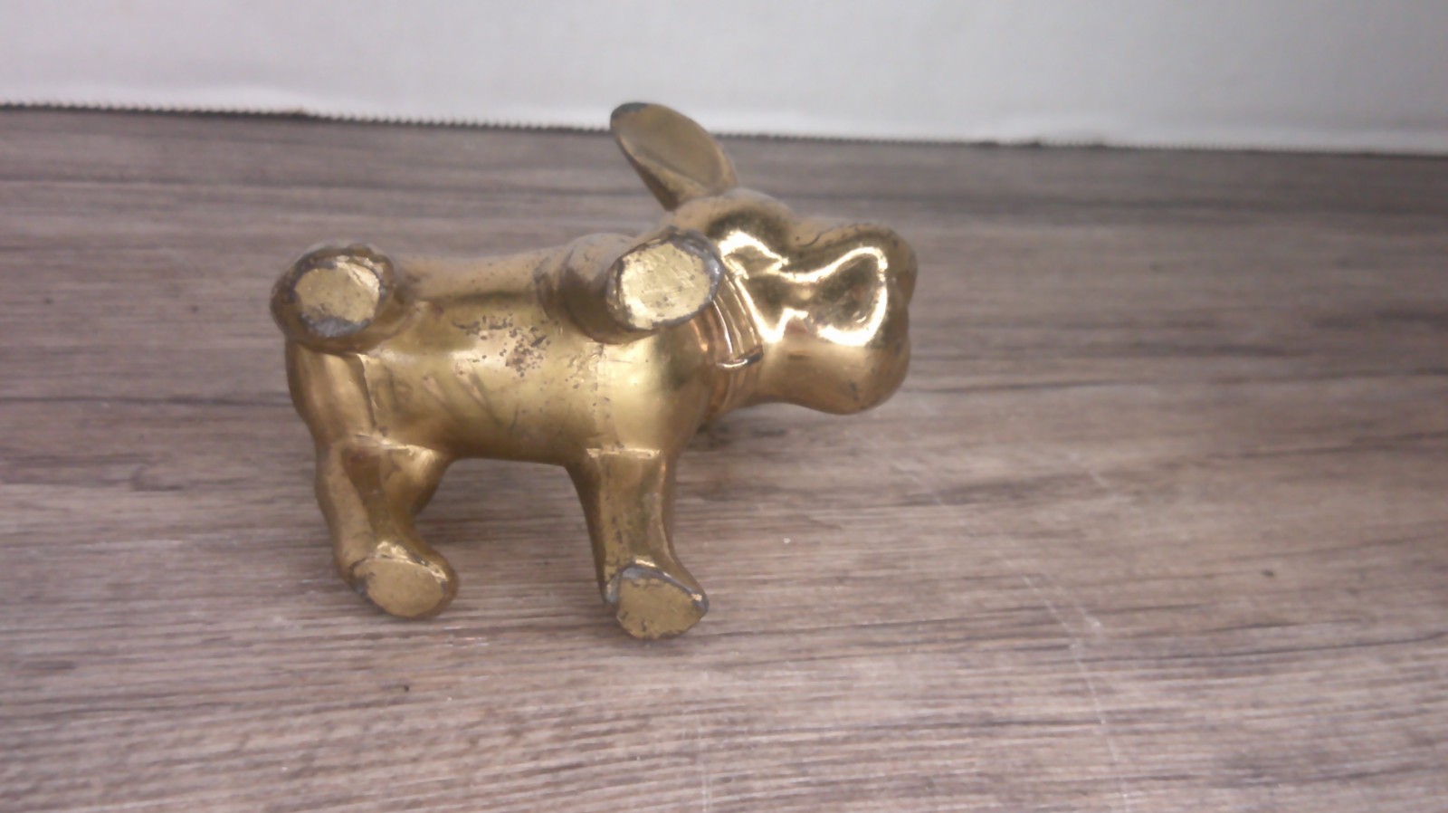 antique French Bull dog figure by J.B. Jennings Bros. bronze metal Z106