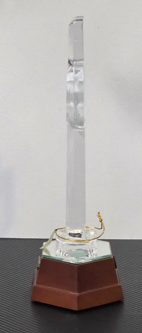 Bradford Exchange Prince Of Peace Glass Cross Sculpture Issue #2 Ltd Ed No.A6869