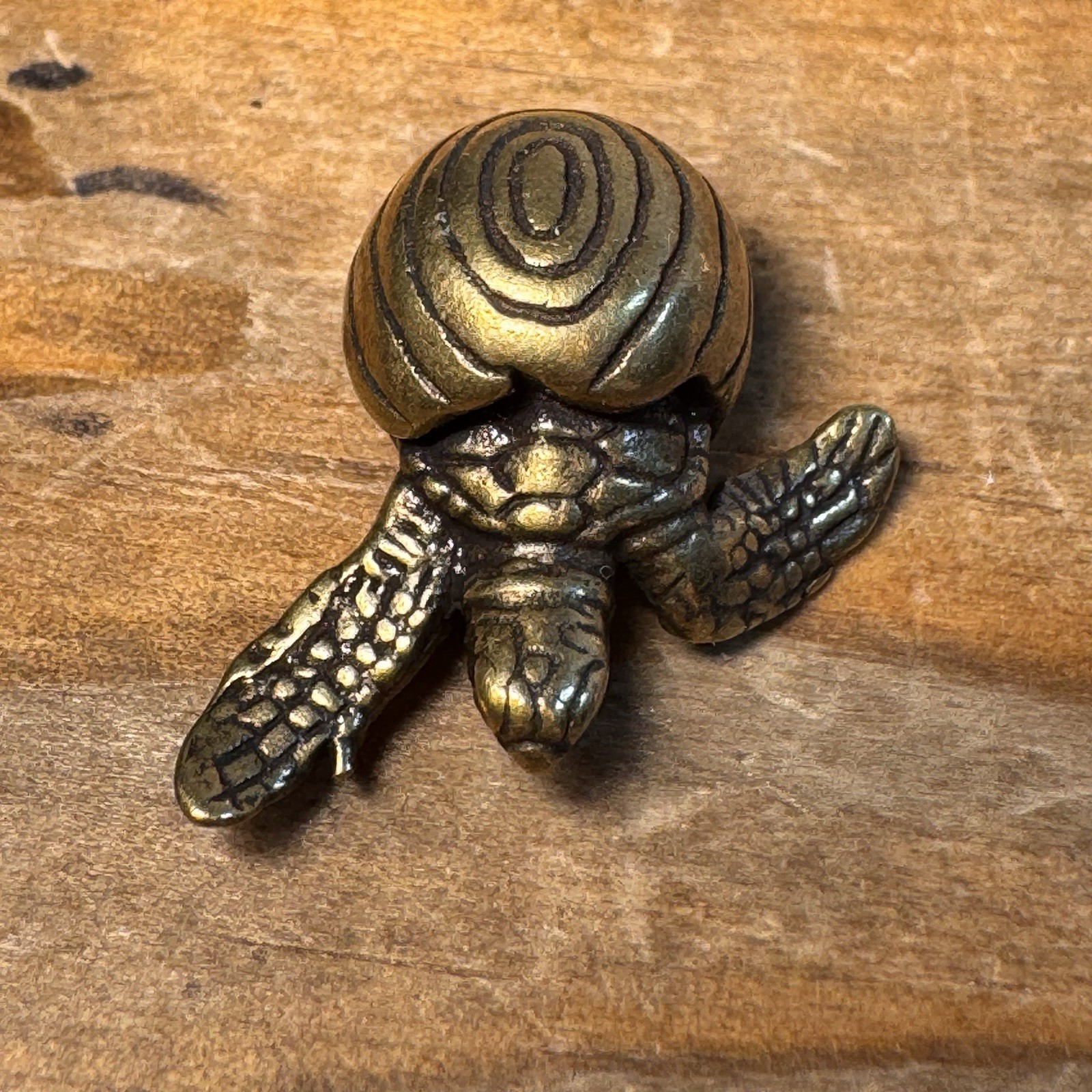 Lot Brass 5 Mini Trinket Figurine Turtle Snake Squirrel Snake Hermit Crab Animal