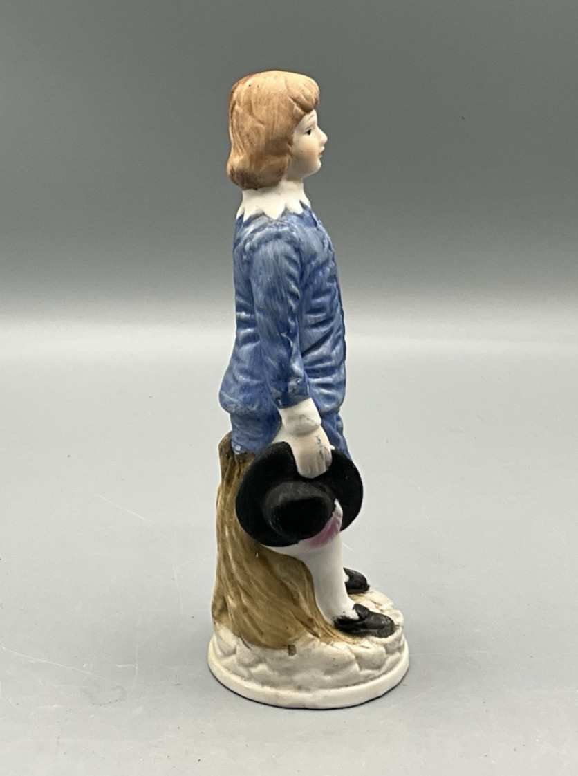 Vintage Blue Boy Figurine Hairline crack in Wrist see photos
