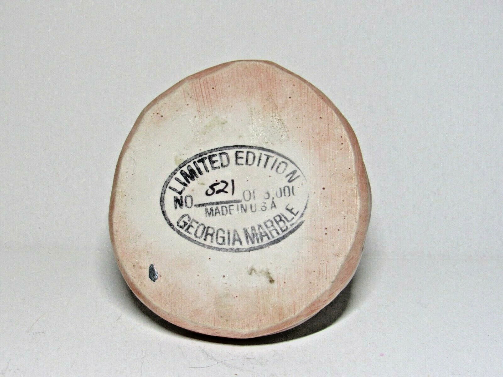 Limited Edition Georgia Marble Firefighter Fireman Hat Numbered Figurine Signed