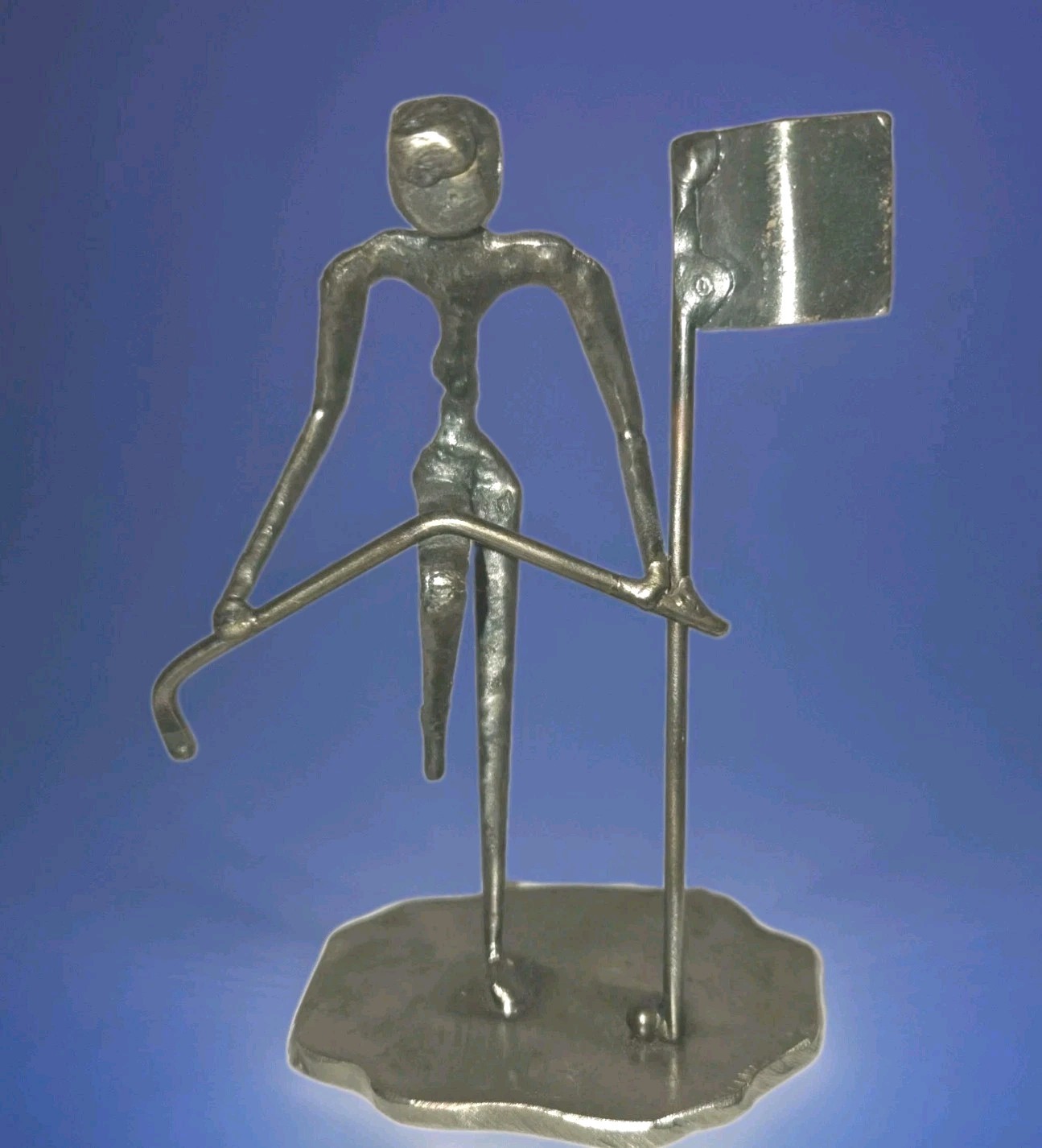 McPhail Frustrated Golfer Sculpture Metal Break Golf Club Scotland