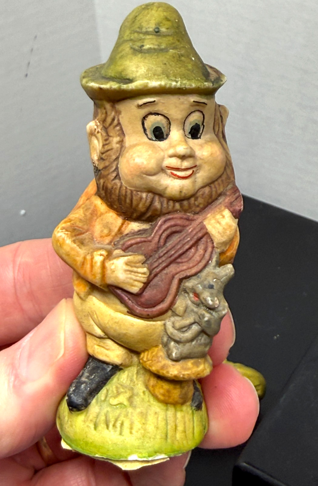 Set of 3 Small Carved Gnomes Leprechauns Resin? 3 1/2″ HIgh Whimsical